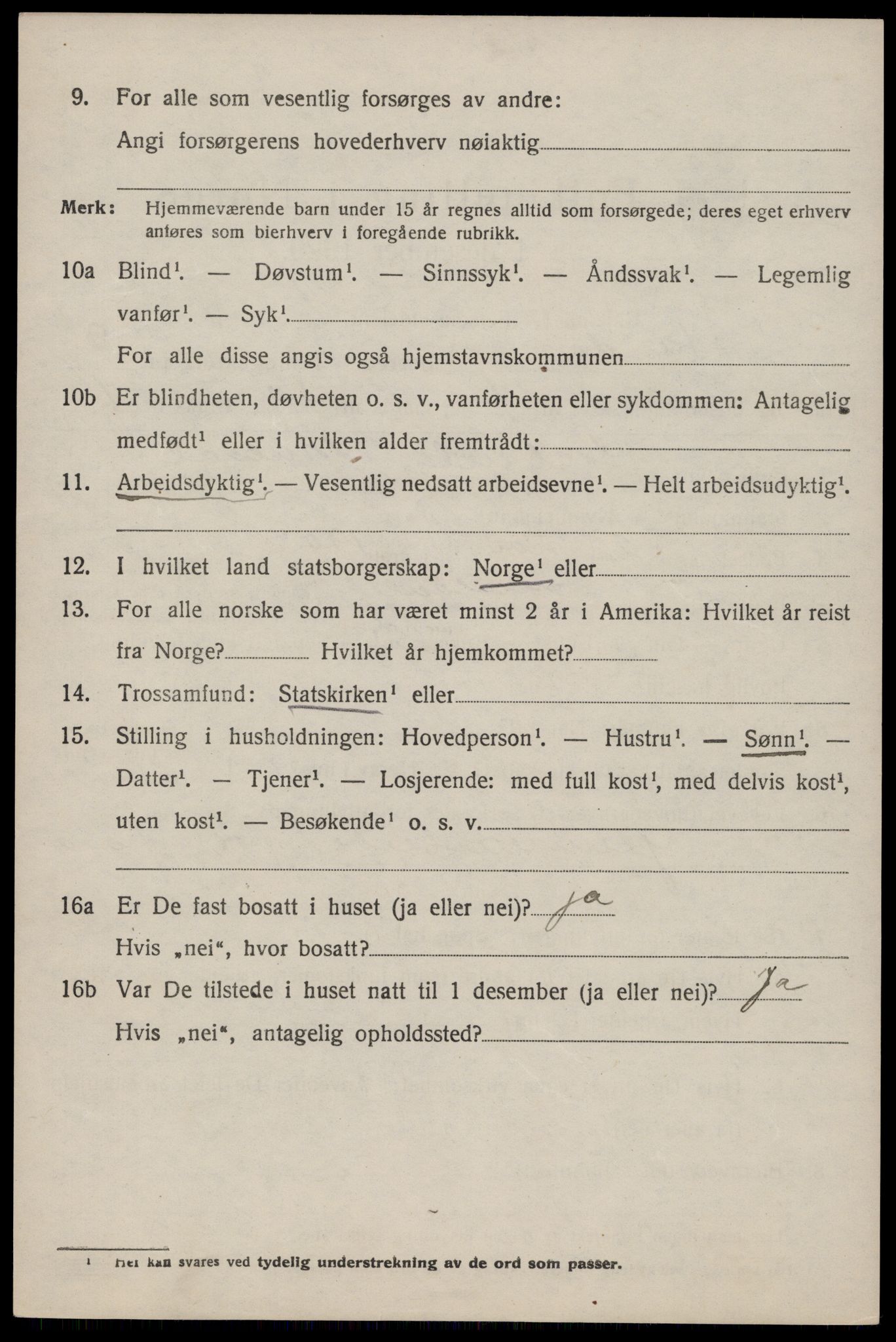 SAST, 1920 census for Sauda, 1920, p. 5281