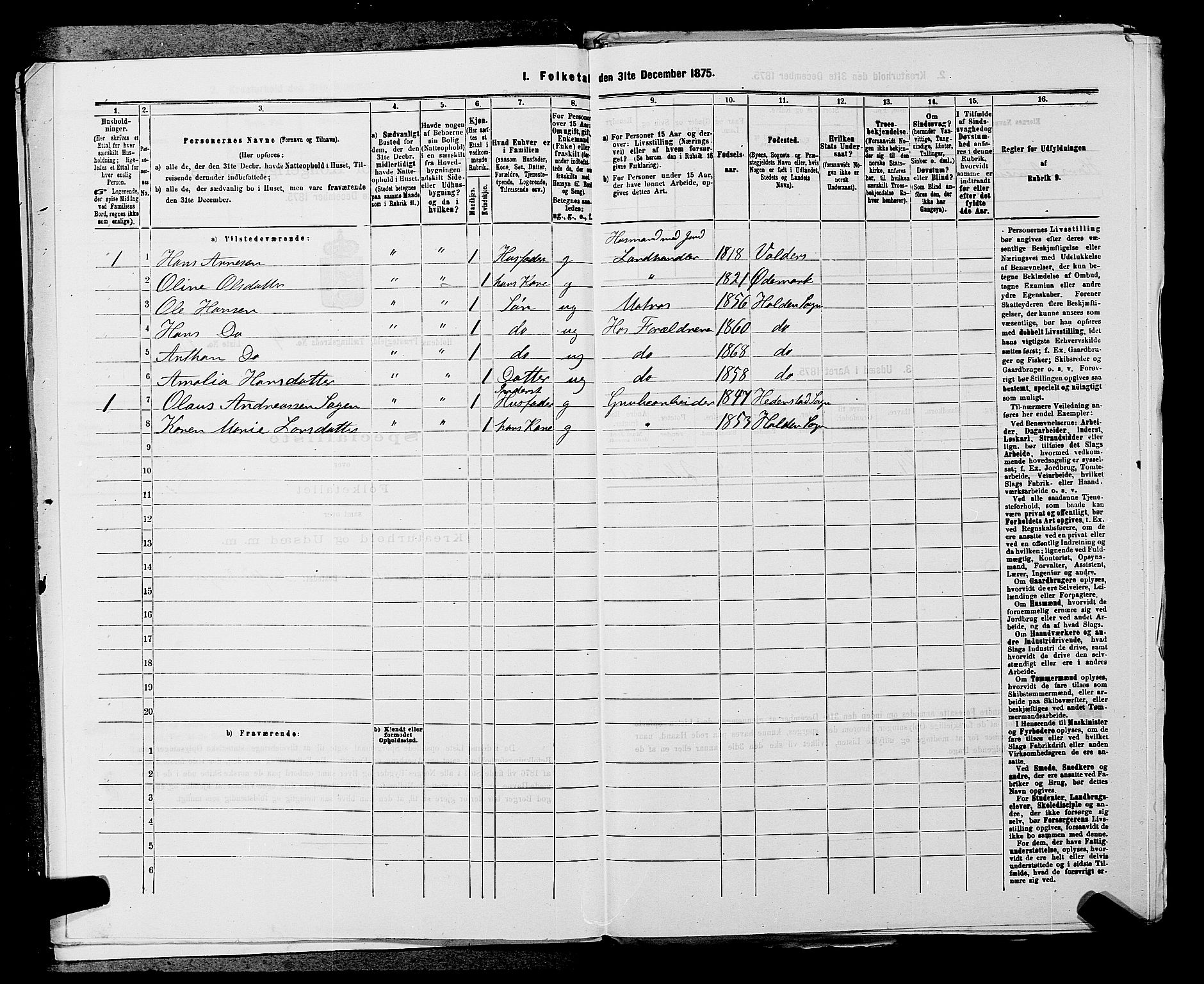 SAKO, 1875 census for 0819P Holla, 1875, p. 468