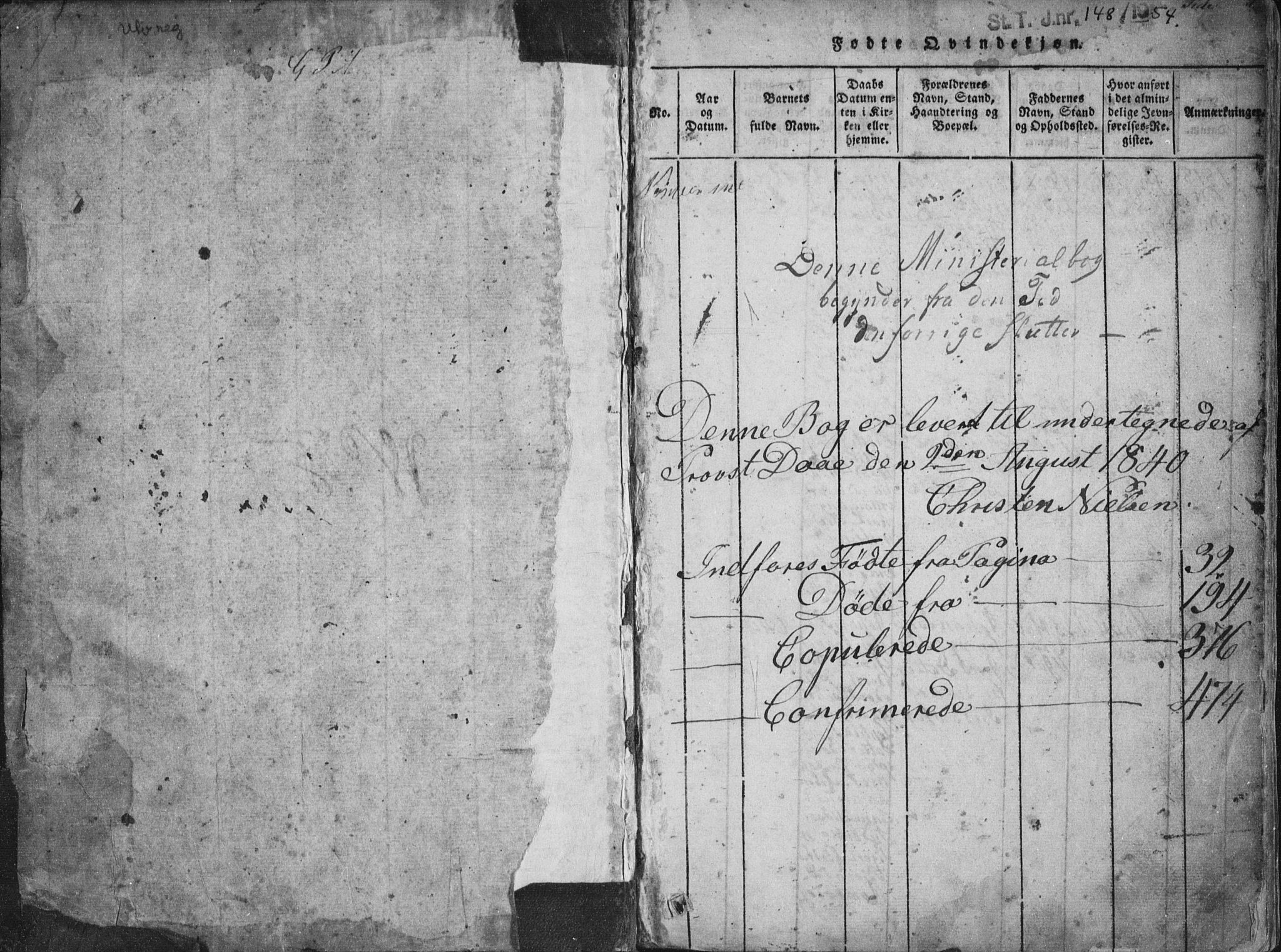 Ministerialprotokoller, klokkerbøker og fødselsregistre - Nordland, SAT/A-1459/881/L1164: Parish register (copy) no. 881C01, 1818-1853