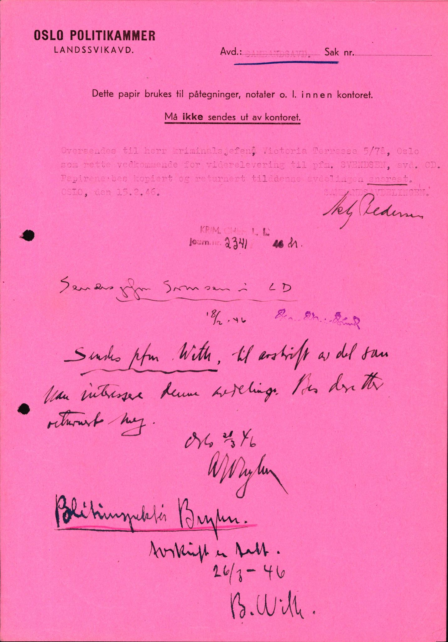 Forsvaret, Forsvarets overkommando II, AV/RA-RAFA-3915/D/Db/L0016: CI Questionaires. Tyske okkupasjonsstyrker i Norge. Tyskere., 1945-1946, p. 386