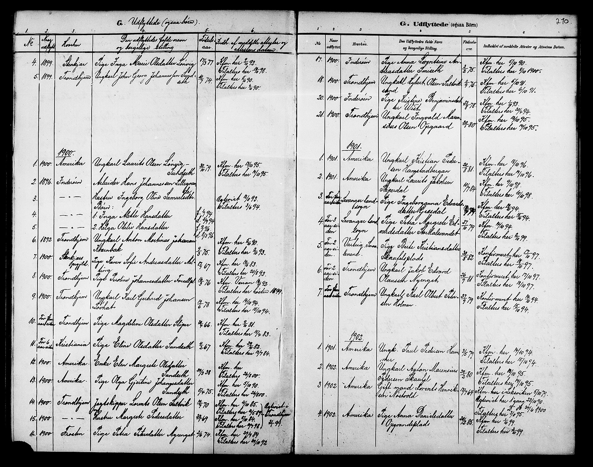 Ministerialprotokoller, klokkerbøker og fødselsregistre - Nord-Trøndelag, SAT/A-1458/733/L0327: Parish register (copy) no. 733C02, 1888-1918, p. 210