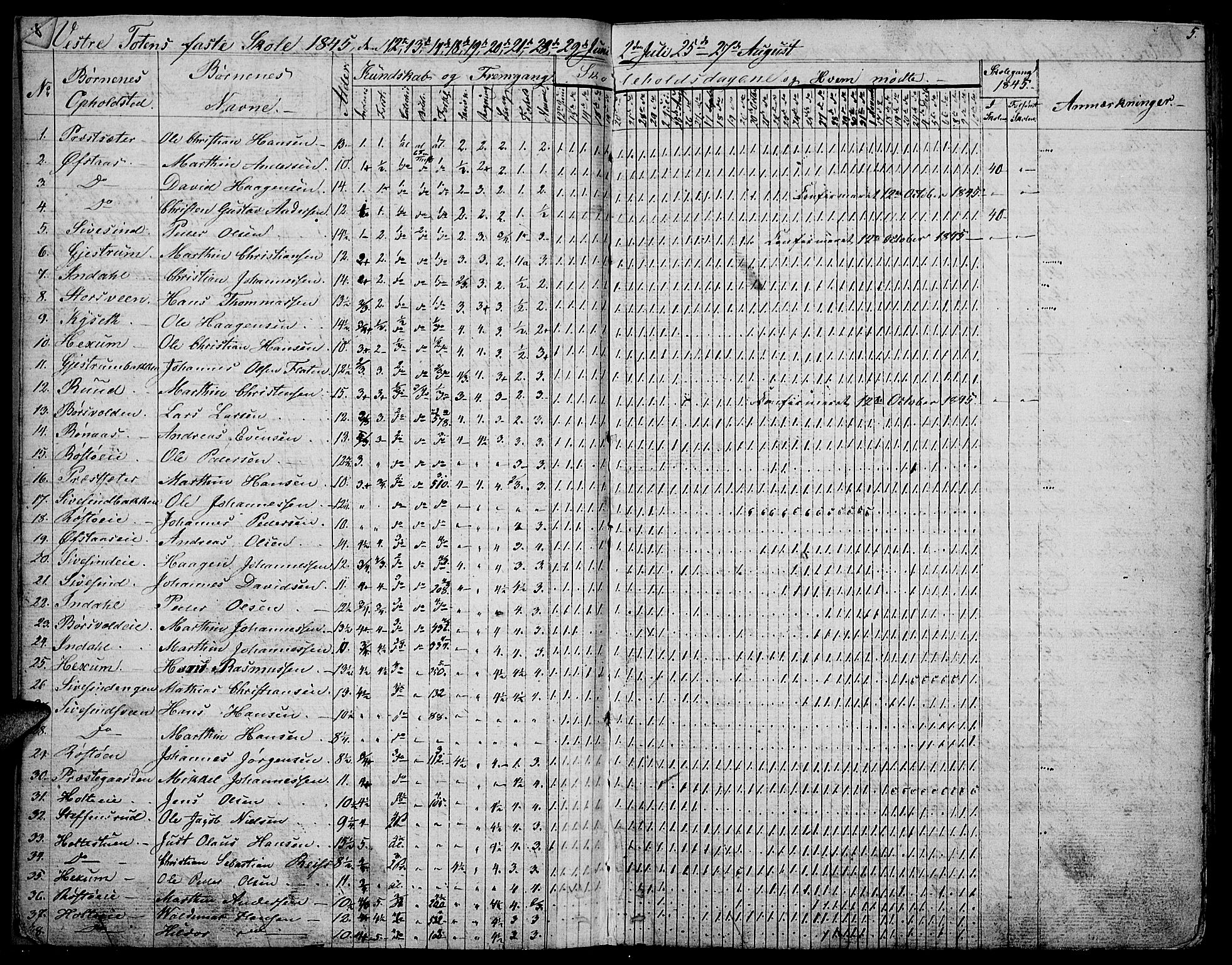 Vestre Toten prestekontor, AV/SAH-PREST-108/H/Ha/Hab/L0003: Parish register (copy) no. 3, 1846-1854, p. 5