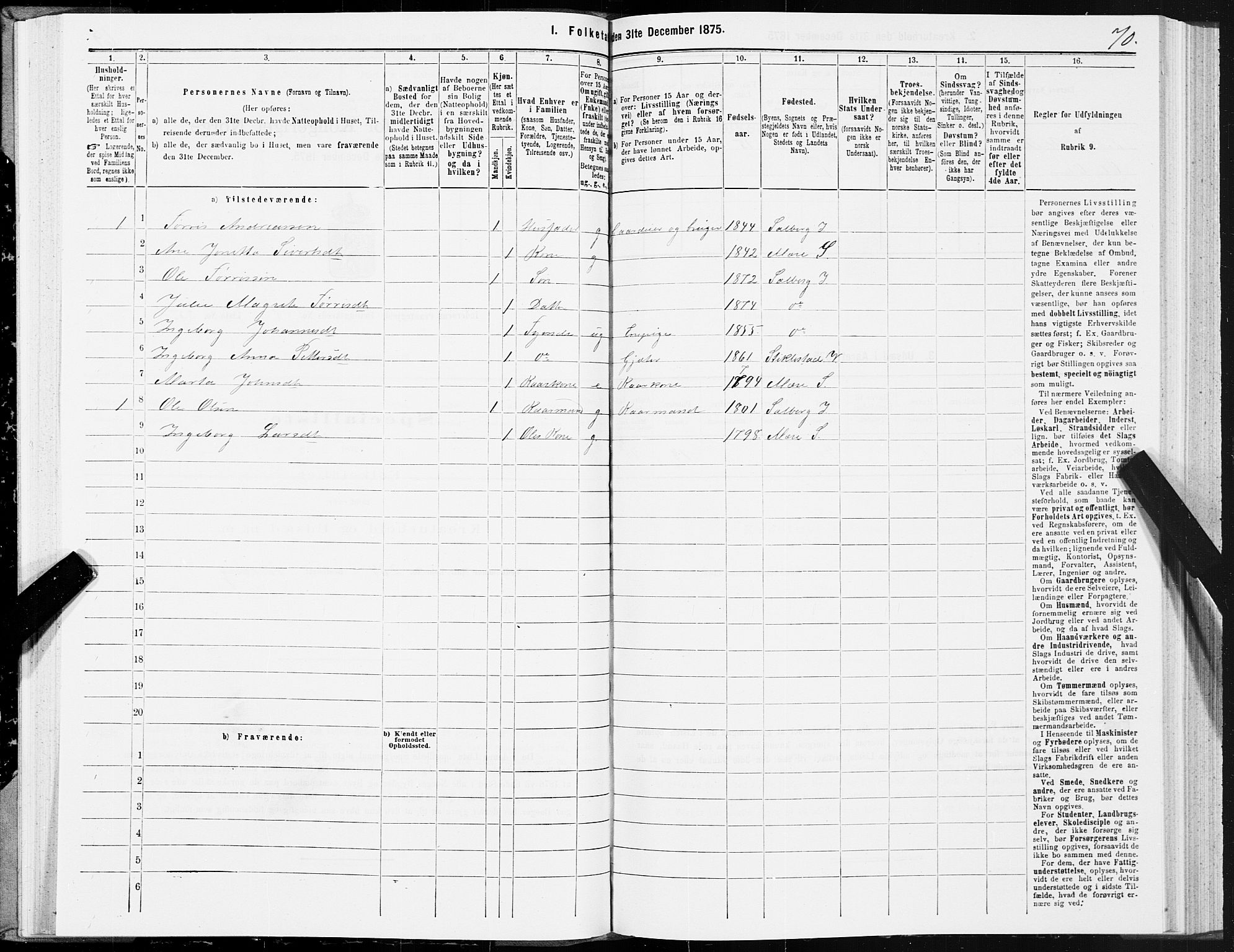 SAT, 1875 census for 1729P Inderøy, 1875, p. 5070