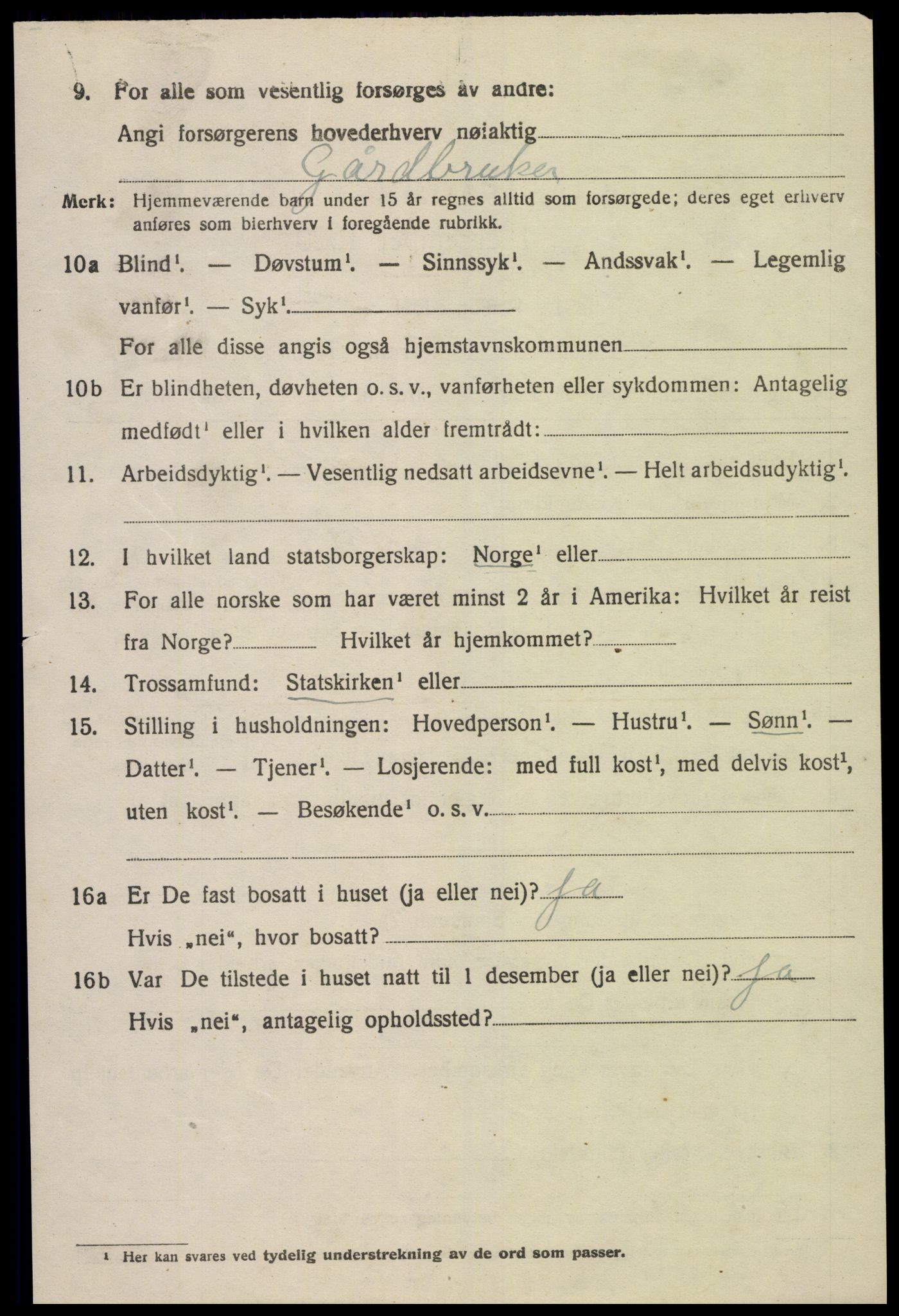 SAK, 1920 census for Spangereid, 1920, p. 1694