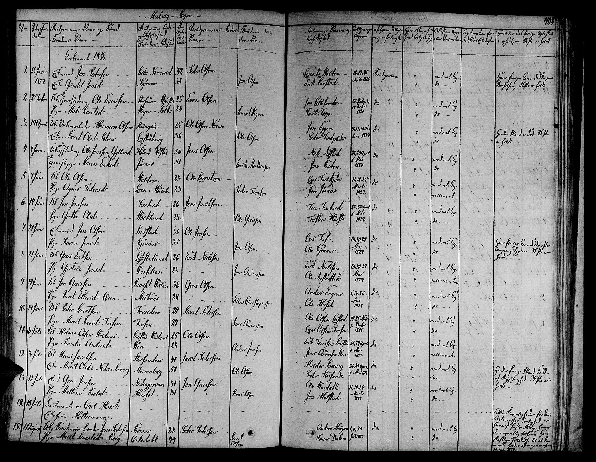 Ministerialprotokoller, klokkerbøker og fødselsregistre - Sør-Trøndelag, AV/SAT-A-1456/606/L0288: Parish register (official) no. 606A04 /3, 1826-1840, p. 408