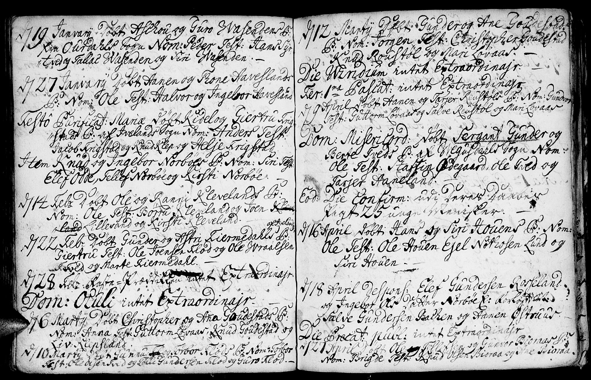 Evje sokneprestkontor, SAK/1111-0008/F/Fa/Faa/L0001: Parish register (official) no. A 1, 1705-1760, p. 129