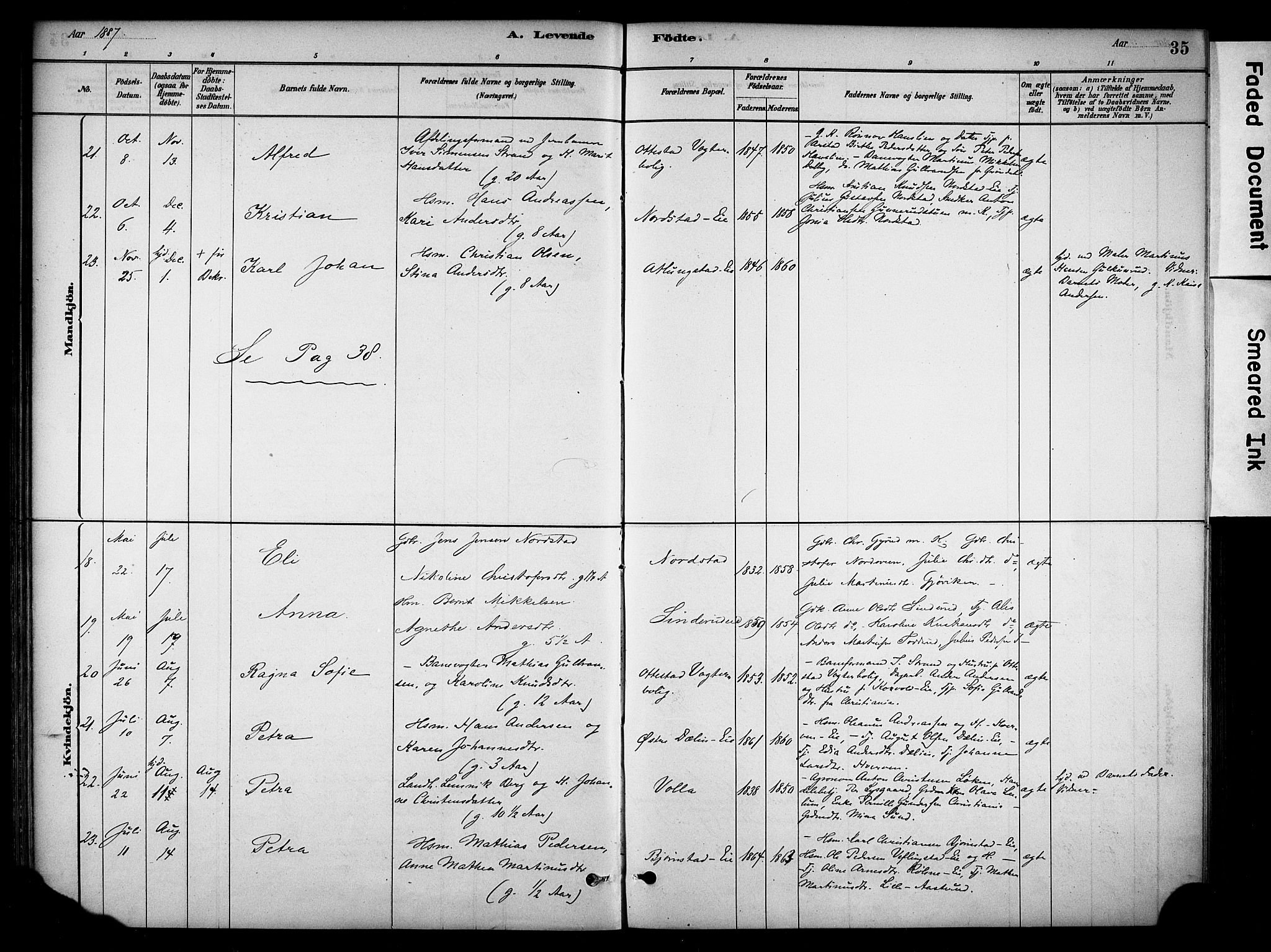 Stange prestekontor, SAH/PREST-002/K/L0019: Parish register (official) no. 19, 1880-1891, p. 35