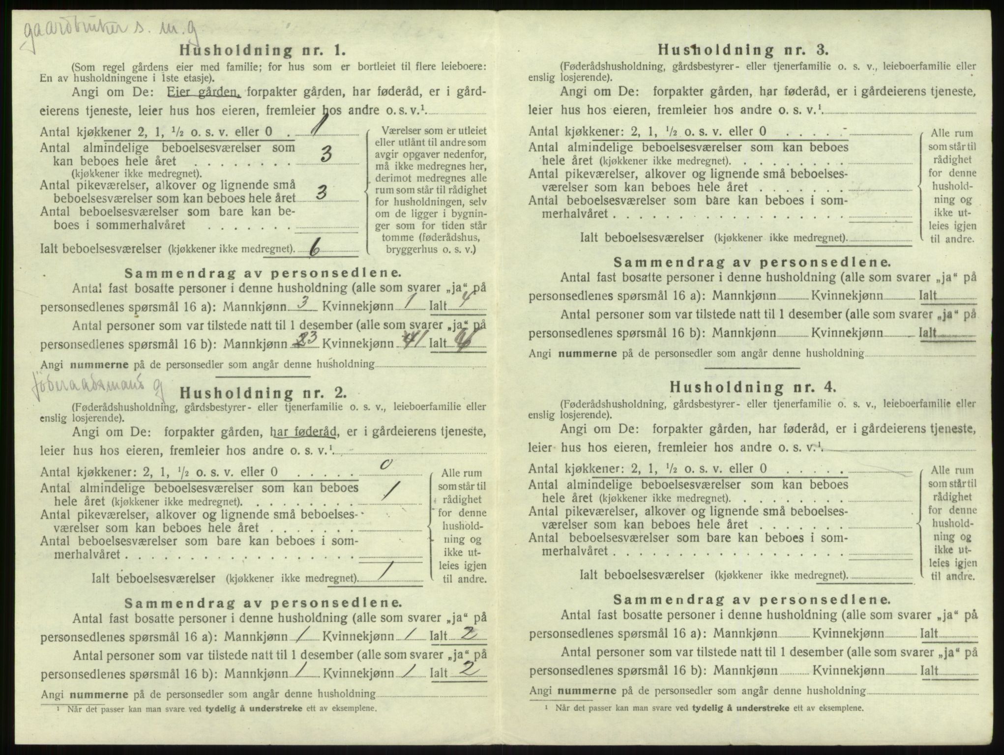 SAB, 1920 census for Kyrkjebø, 1920, p. 236