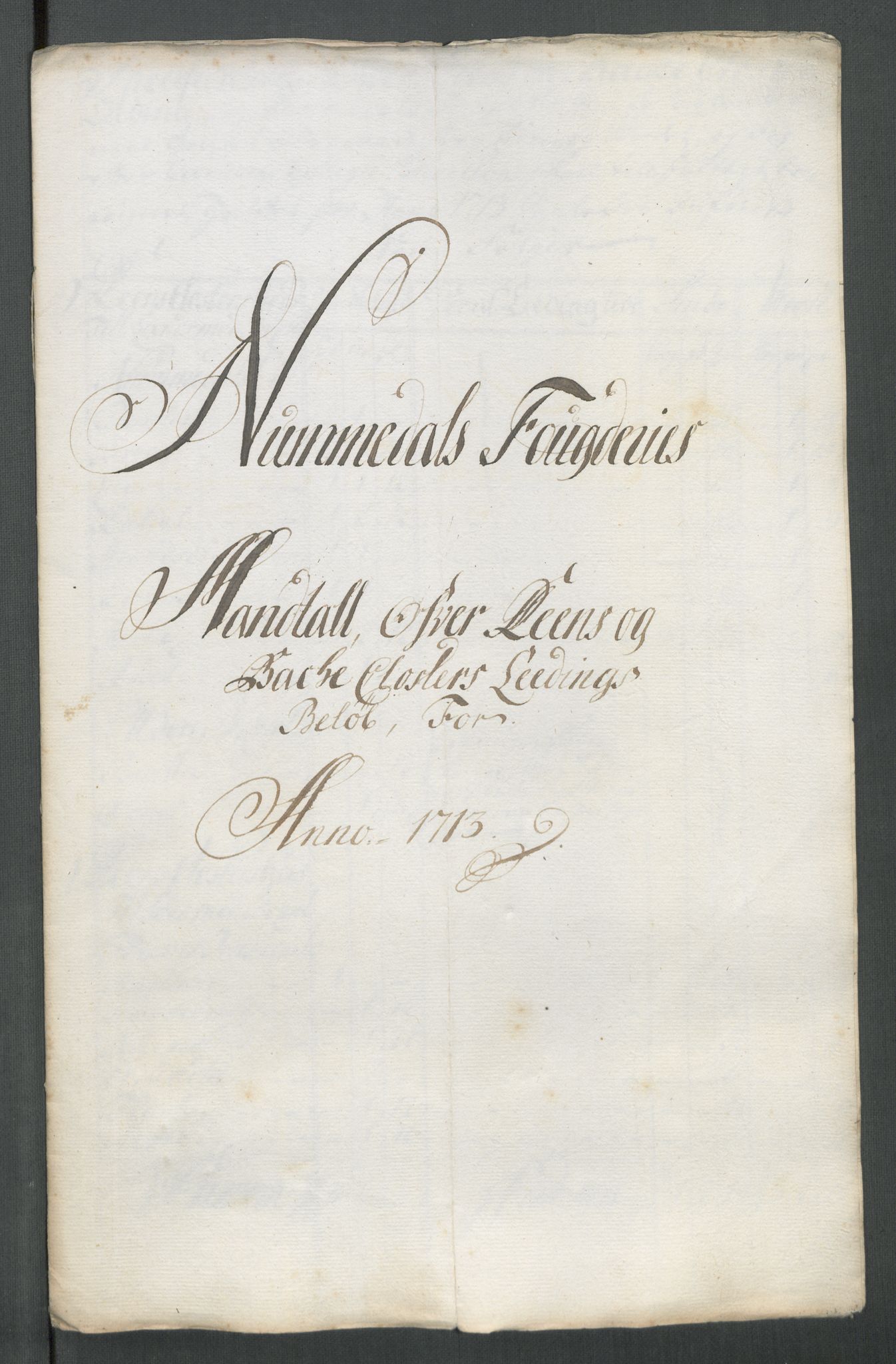 Rentekammeret inntil 1814, Reviderte regnskaper, Fogderegnskap, RA/EA-4092/R64/L4434: Fogderegnskap Namdal, 1713, p. 237