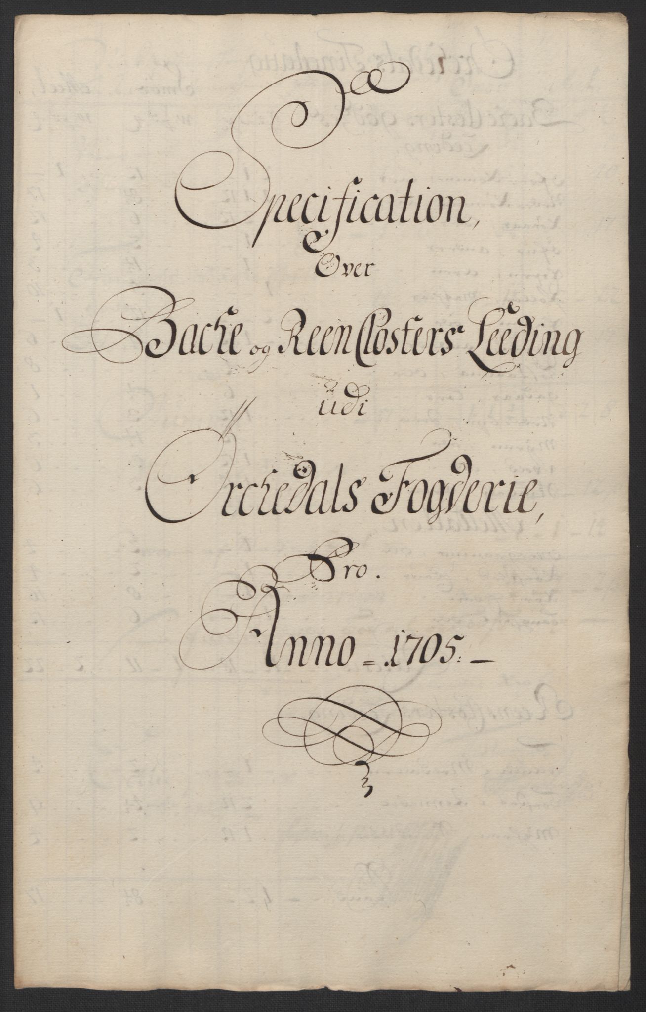 Rentekammeret inntil 1814, Reviderte regnskaper, Fogderegnskap, RA/EA-4092/R60/L3955: Fogderegnskap Orkdal og Gauldal, 1705, p. 219