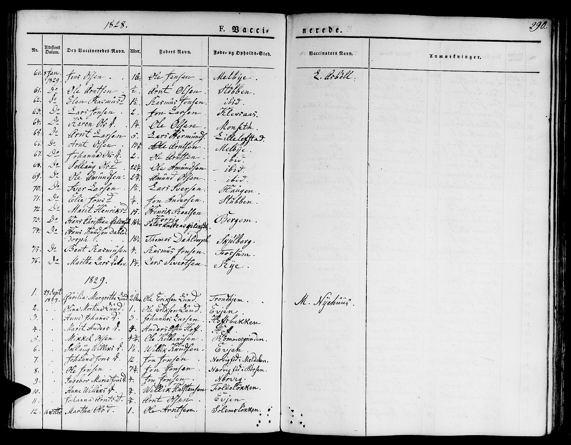 Ministerialprotokoller, klokkerbøker og fødselsregistre - Sør-Trøndelag, SAT/A-1456/668/L0804: Parish register (official) no. 668A04, 1826-1839, p. 290