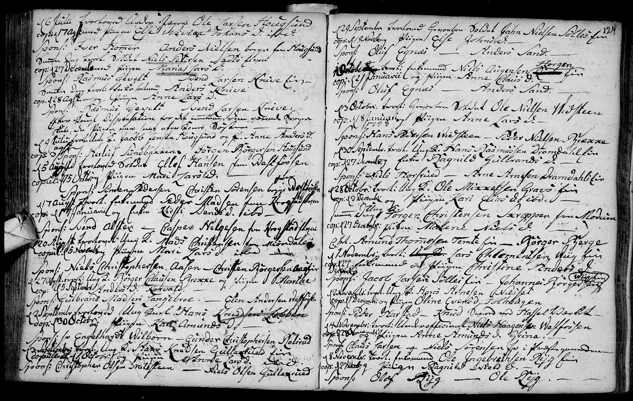 Eiker kirkebøker, AV/SAKO-A-4/F/Fa/L0007: Parish register (official) no. I 7 /1, 1733-1808, p. 124