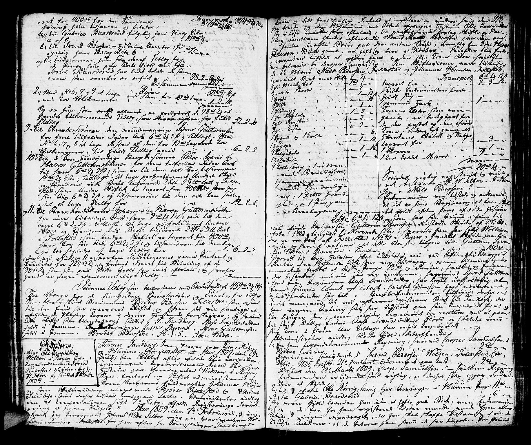 Lier, Røyken og Hurum sorenskriveri, AV/SAKO-A-89/H/Hc/L0009: Skifteprotokoll, 1805-1813, p. 312b-313a