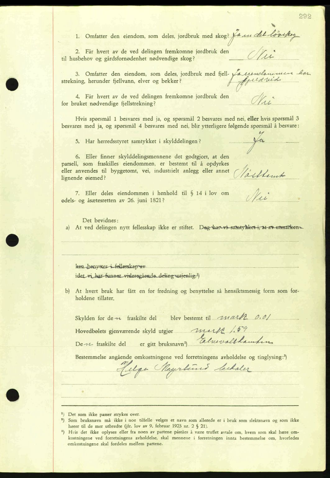 Nordmøre sorenskriveri, AV/SAT-A-4132/1/2/2Ca: Mortgage book no. A80, 1936-1937, Diary no: : 2349/1936