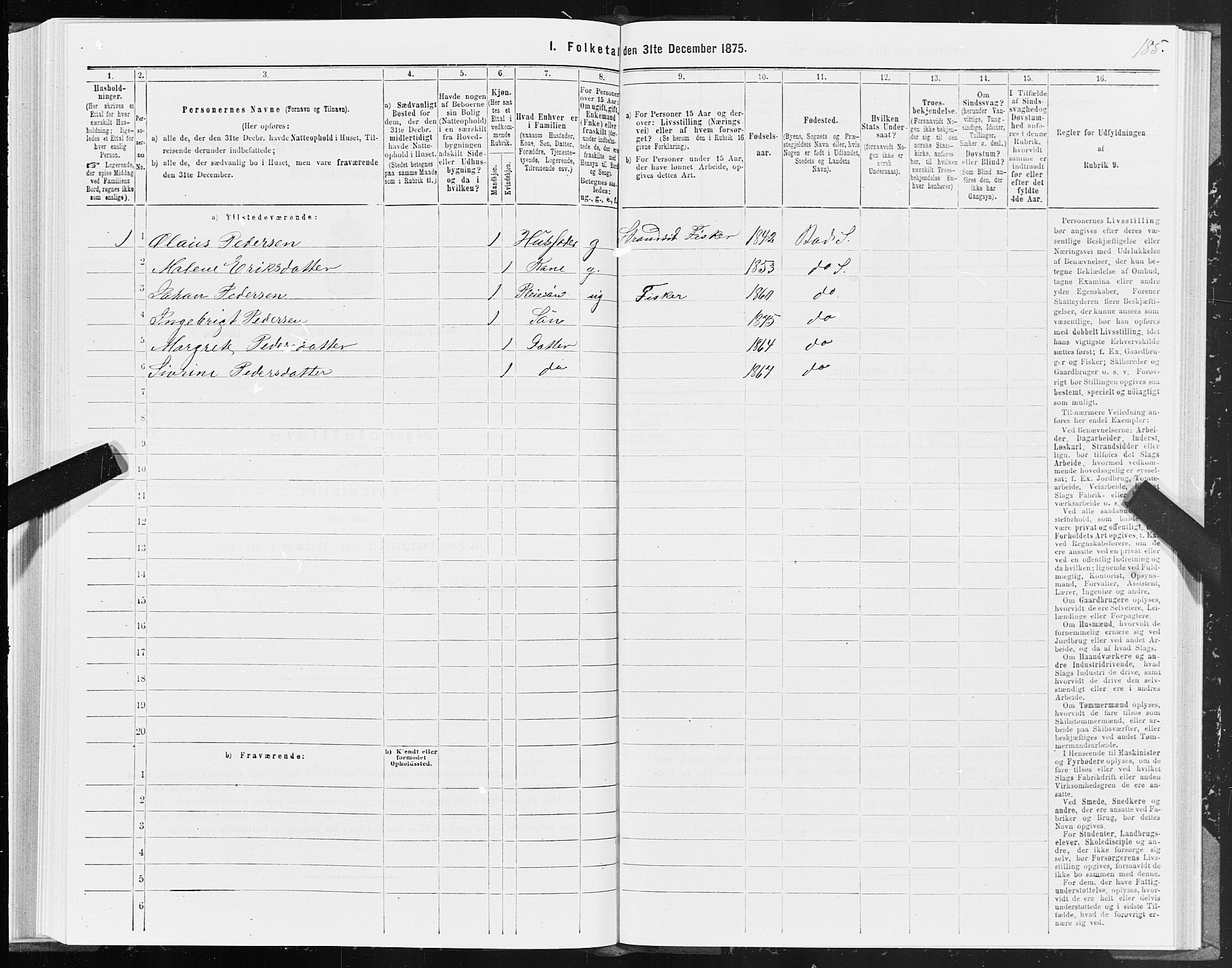 SAT, 1875 census for 1549P Bud, 1875, p. 2185