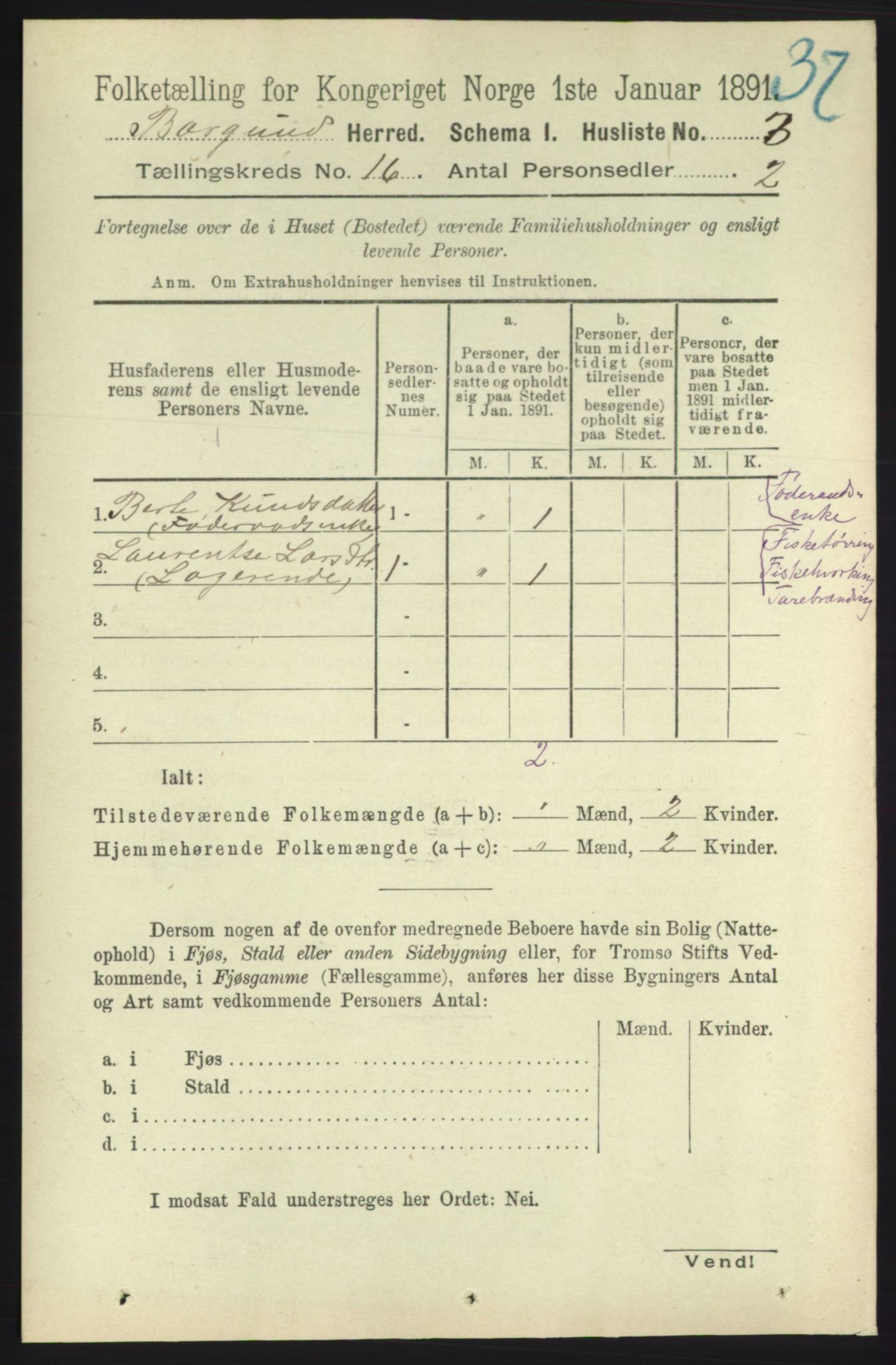 RA, 1891 census for 1531 Borgund, 1891, p. 4745