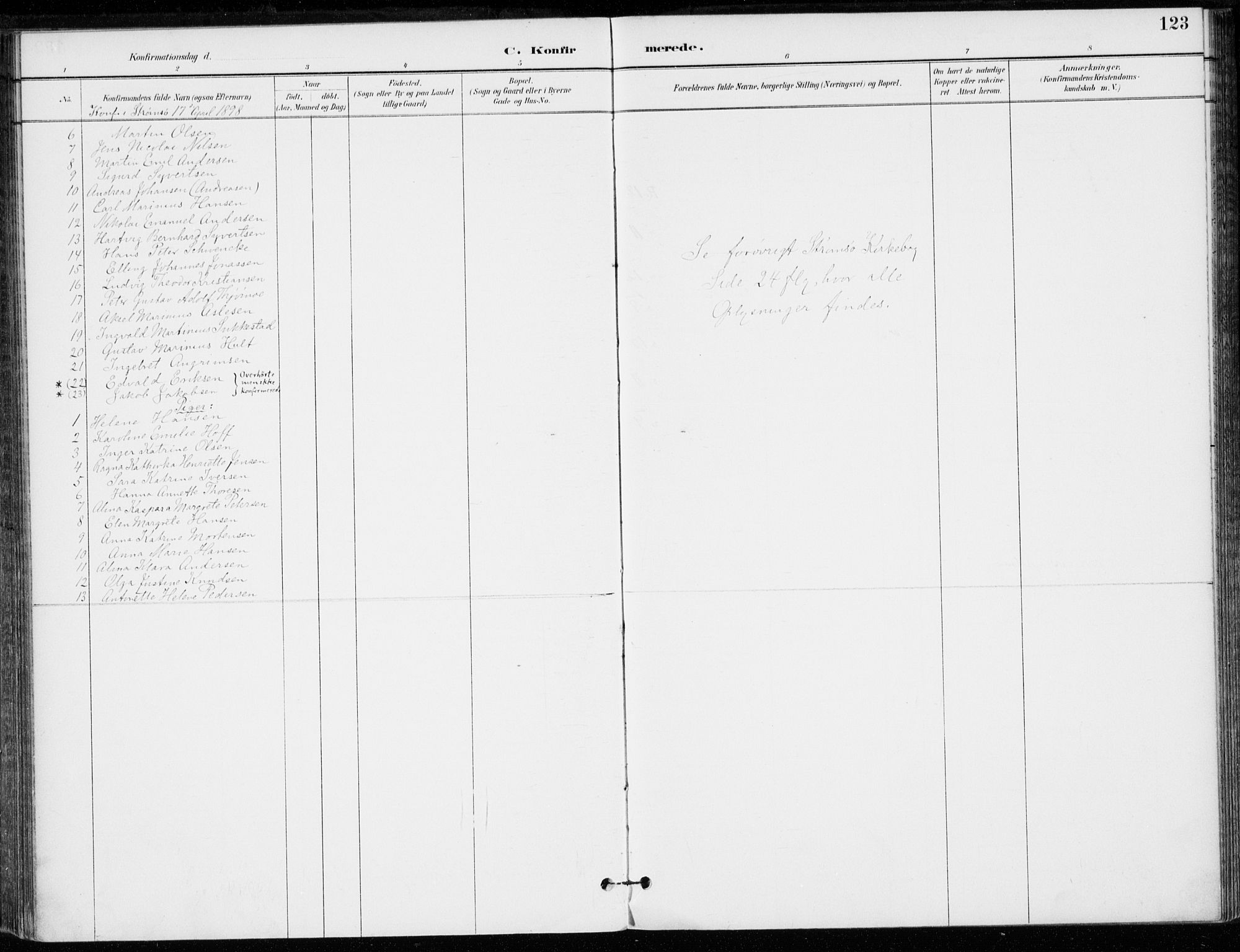 Strømsø kirkebøker, AV/SAKO-A-246/F/Fb/L0007: Parish register (official) no. II 7, 1887-1928, p. 123