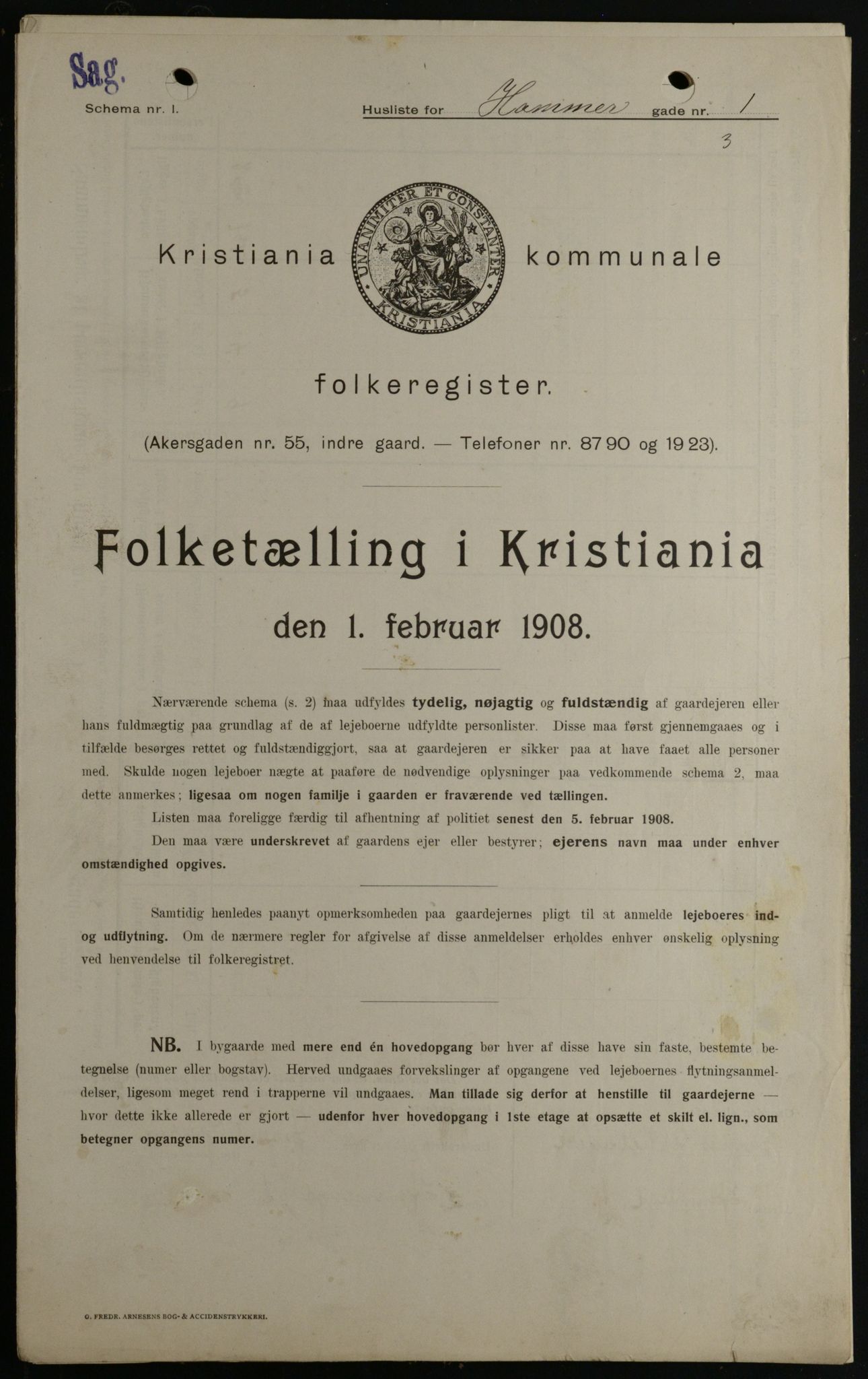 OBA, Municipal Census 1908 for Kristiania, 1908, p. 30936