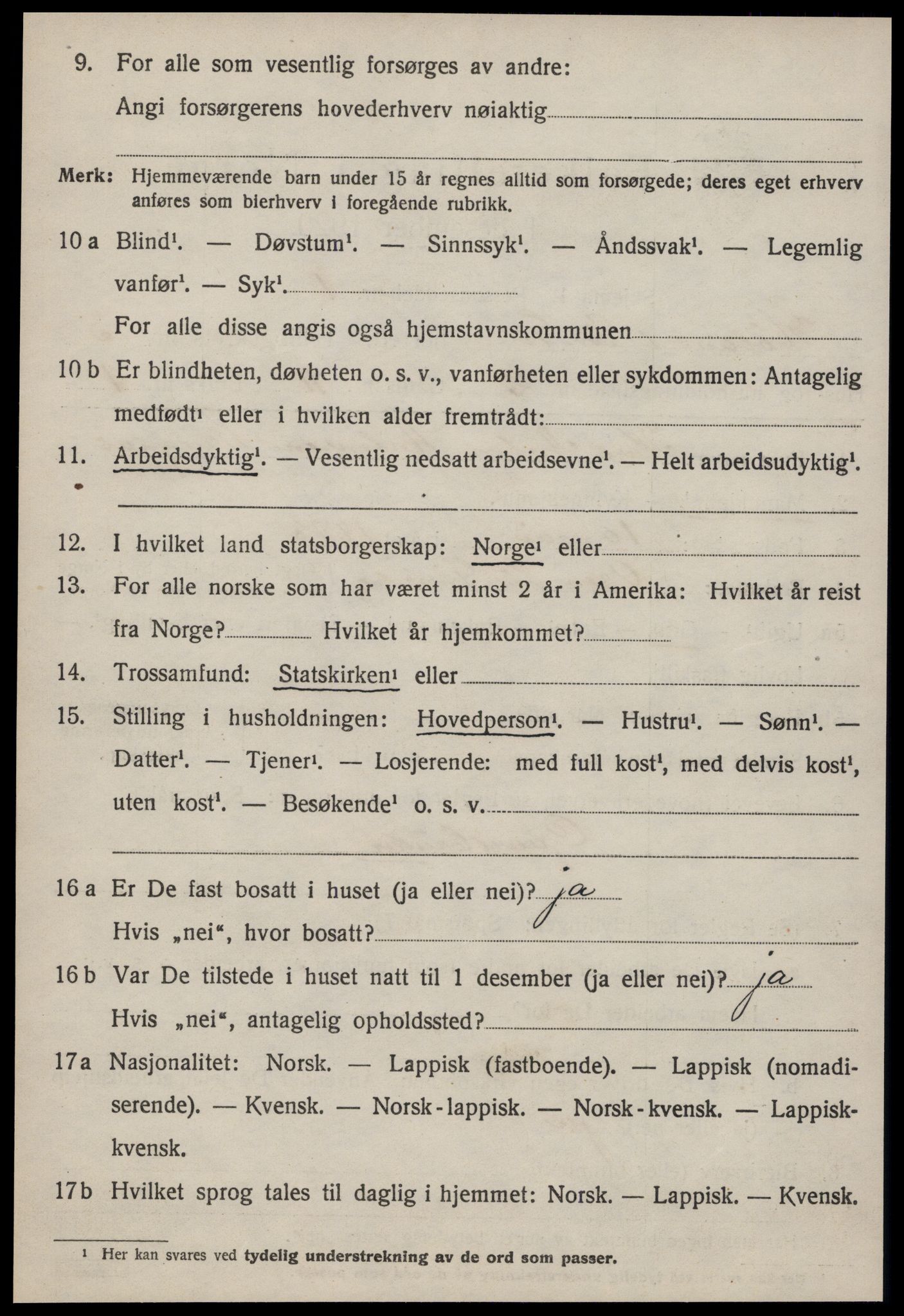 SAT, 1920 census for Hølonda, 1920, p. 1172