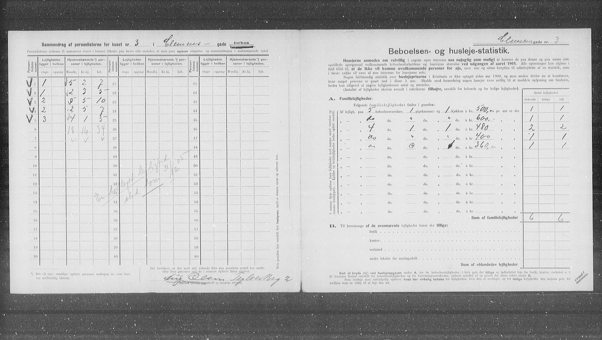 OBA, Municipal Census 1905 for Kristiania, 1905, p. 27270