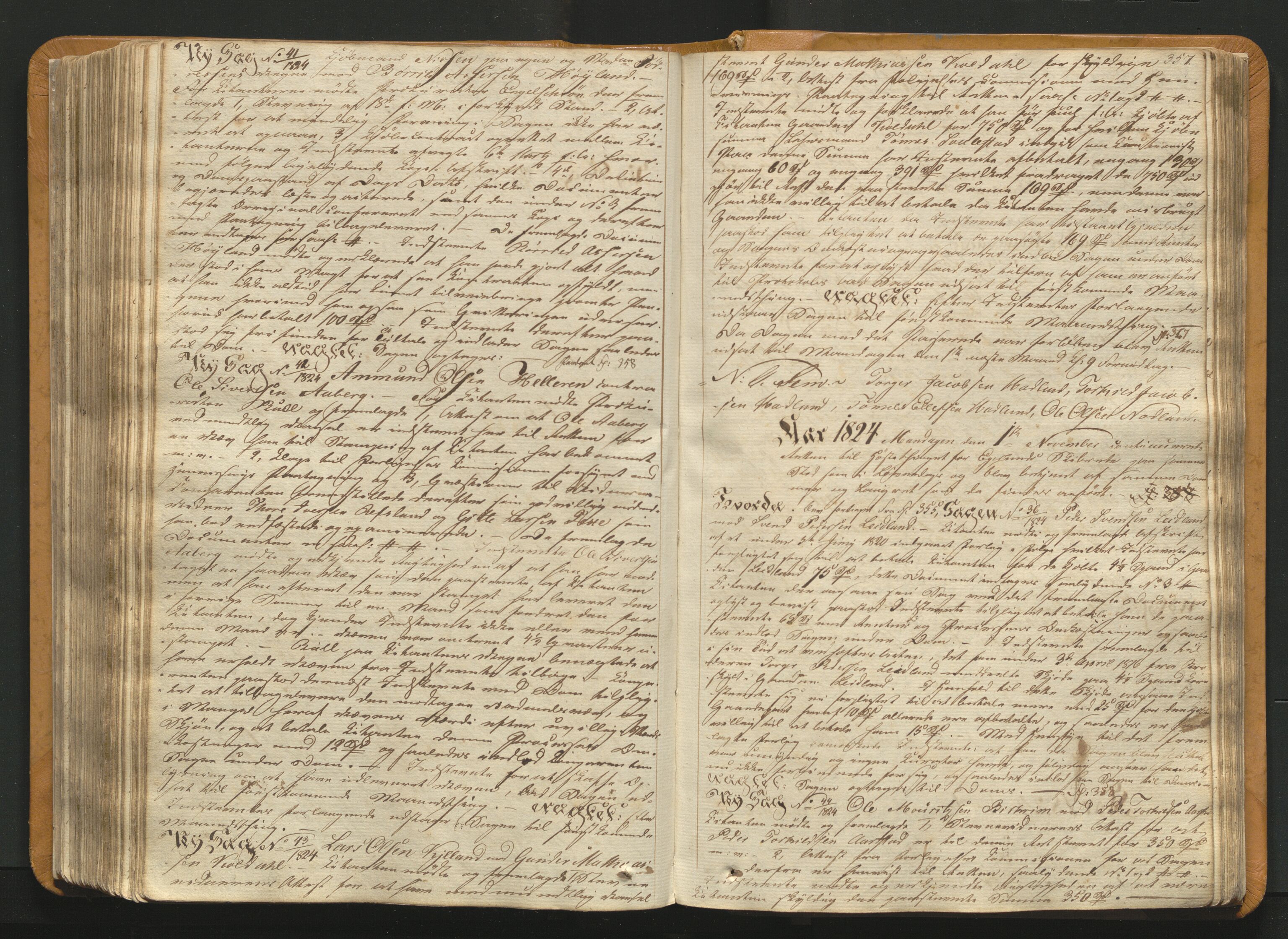 Jæren og Dalane sorenskriveri, AV/SAST-A-100306/3/30/30BAA/L0001: Tingbok for Dalane, 1820-1828, p. 356b-357a