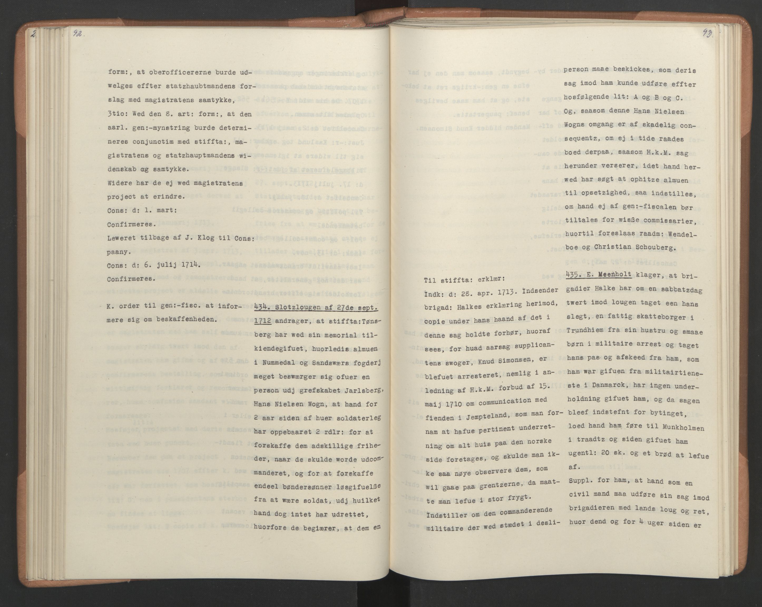 Avskriftsamlingen, RA/EA-4022/F/Fa/L0079: Supplikker, 1712-1713, p. 101