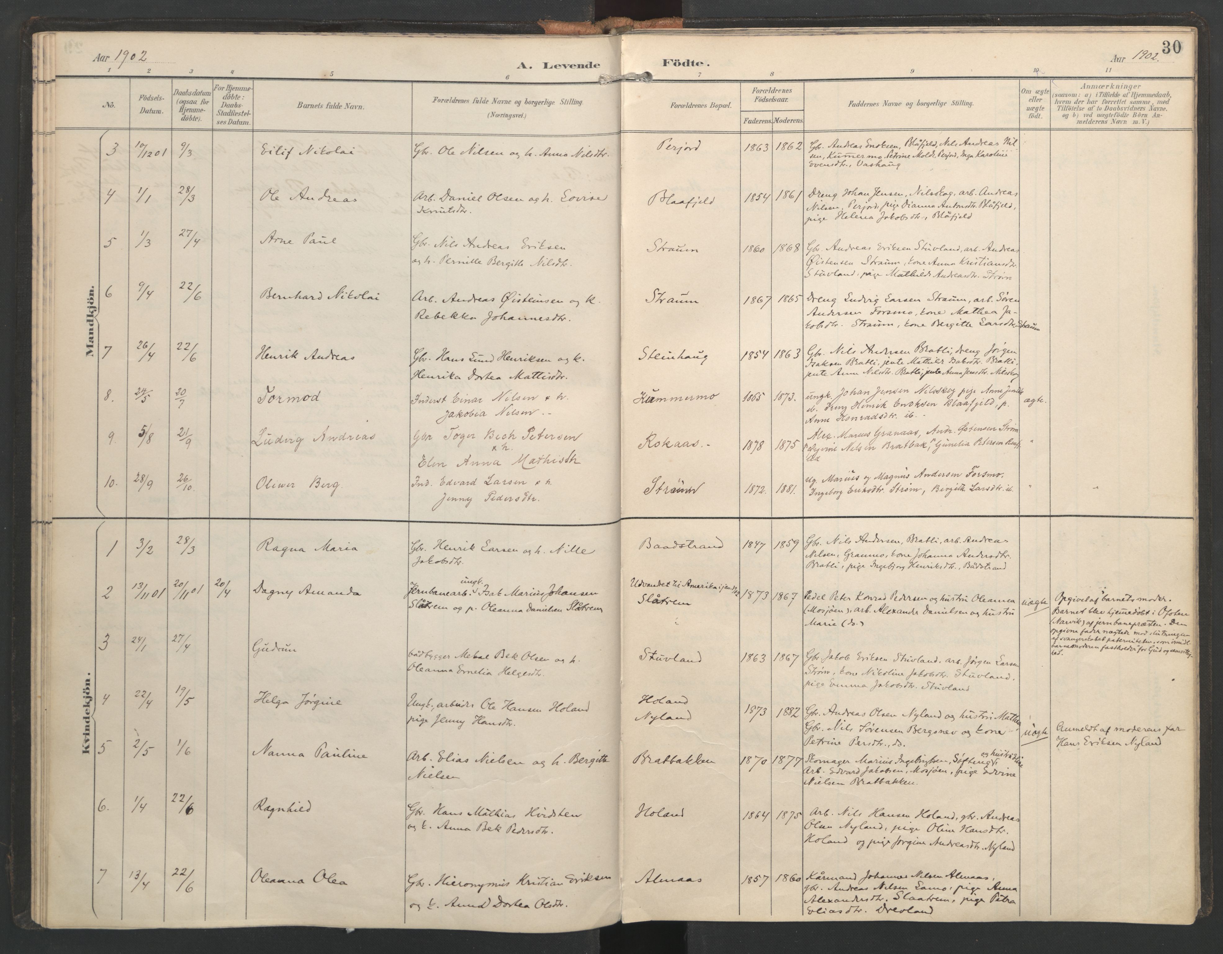 Ministerialprotokoller, klokkerbøker og fødselsregistre - Nordland, SAT/A-1459/821/L0317: Parish register (official) no. 821A01, 1892-1907, p. 30