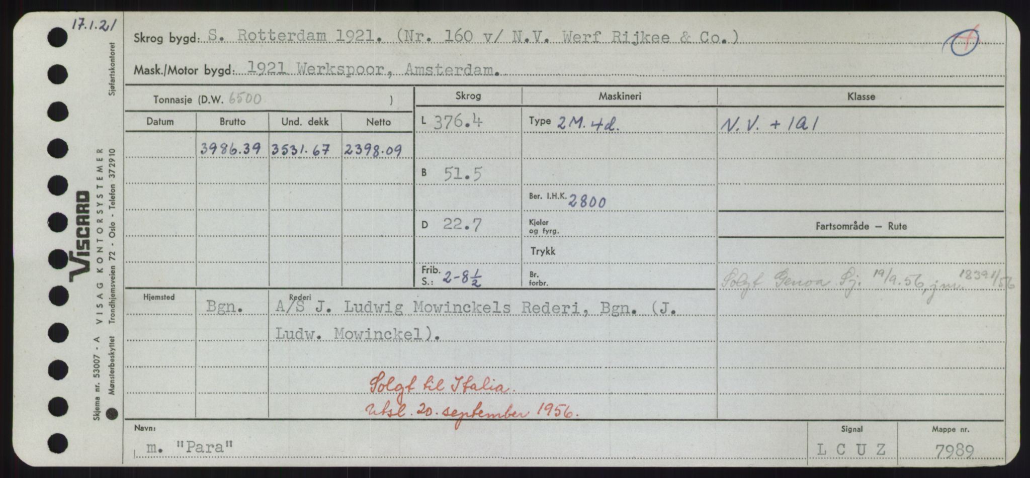 Sjøfartsdirektoratet med forløpere, Skipsmålingen, RA/S-1627/H/Hd/L0029: Fartøy, P, p. 51