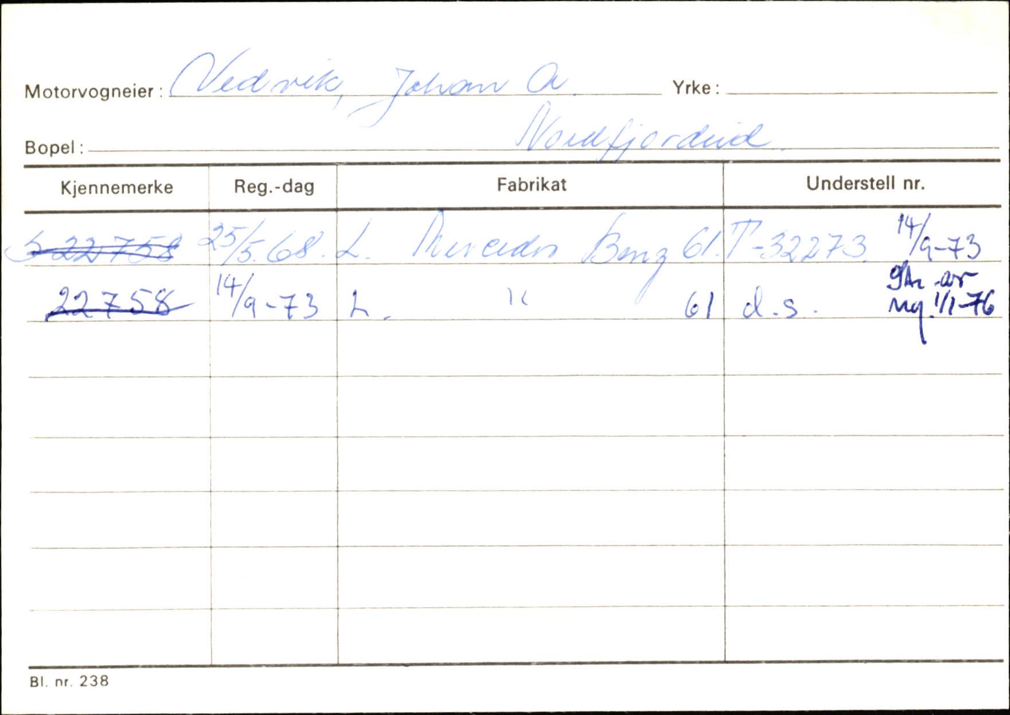 Statens vegvesen, Sogn og Fjordane vegkontor, AV/SAB-A-5301/4/F/L0130: Eigarregister Eid T-Å. Høyanger A-O, 1945-1975, p. 135