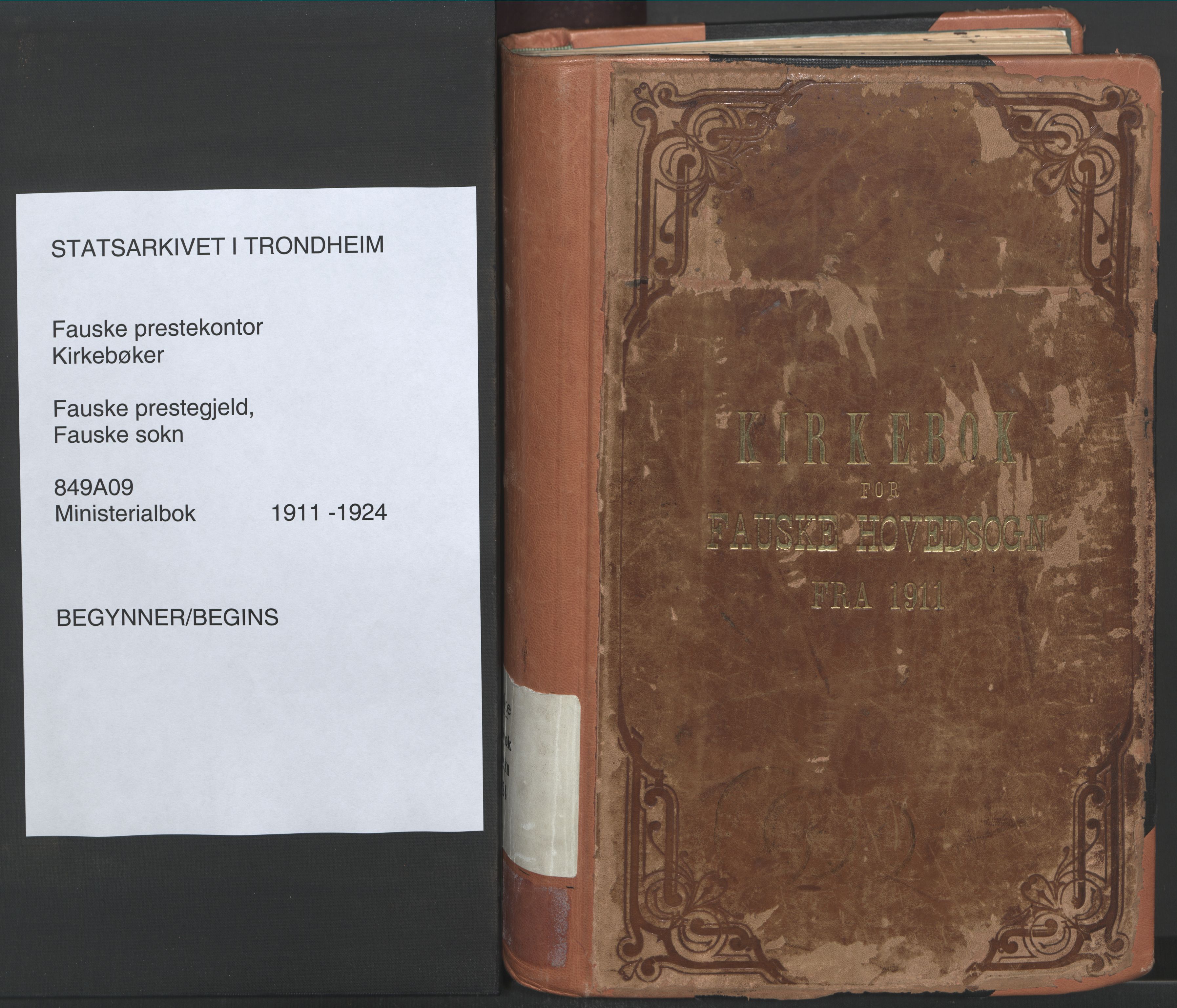 Ministerialprotokoller, klokkerbøker og fødselsregistre - Nordland, SAT/A-1459/849/L0698: Parish register (official) no. 849A09, 1911-1924