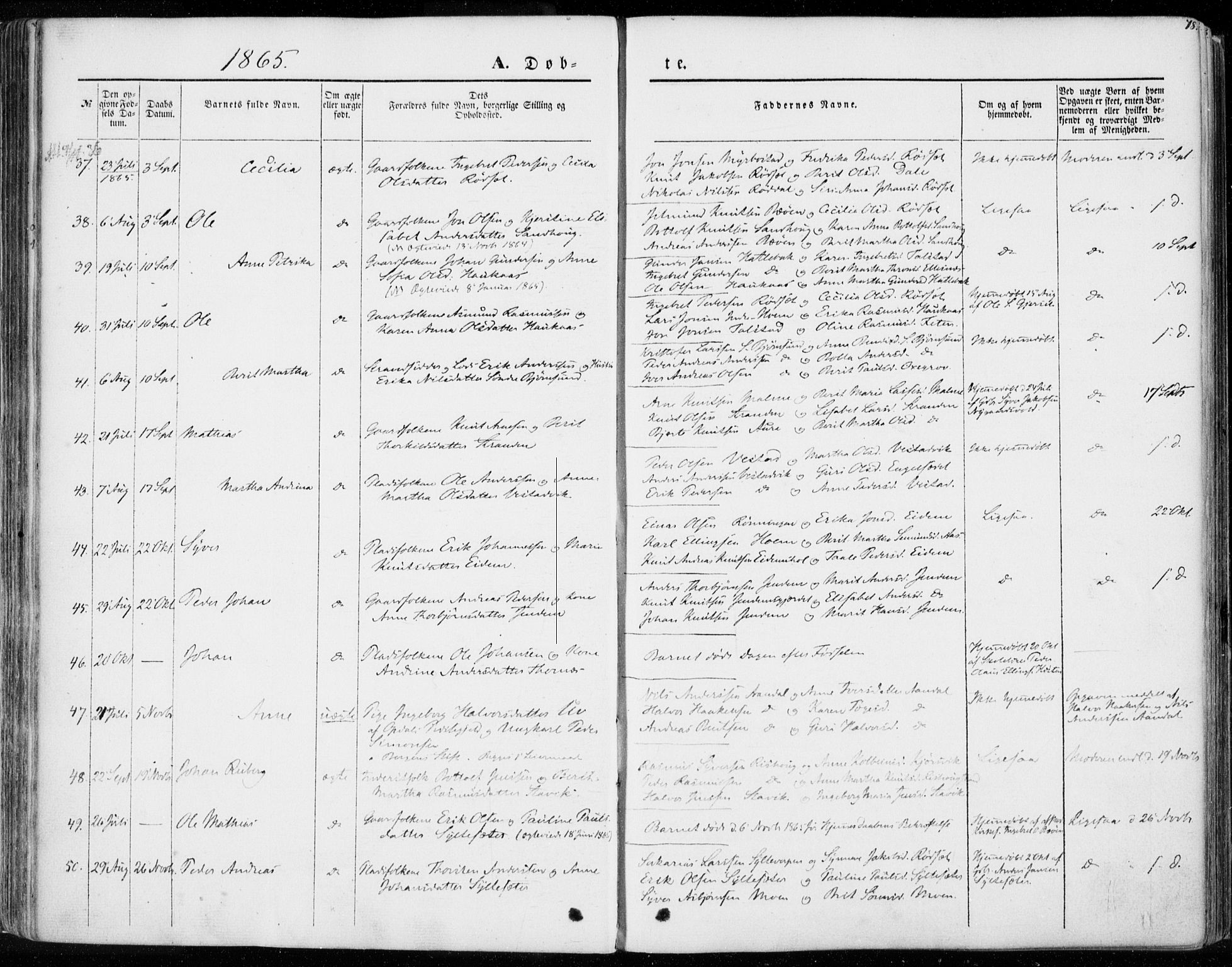 Ministerialprotokoller, klokkerbøker og fødselsregistre - Møre og Romsdal, AV/SAT-A-1454/565/L0748: Parish register (official) no. 565A02, 1845-1872, p. 78