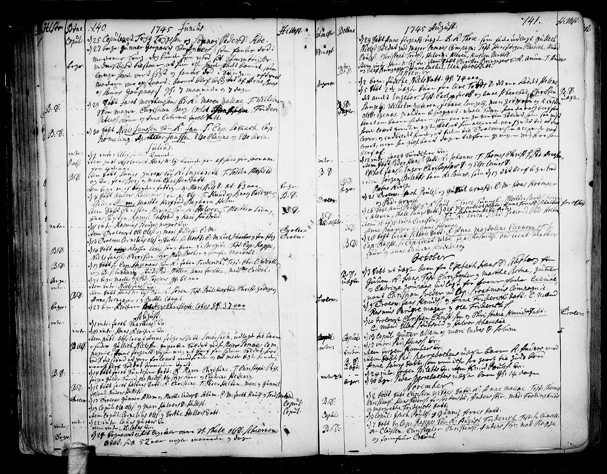 Botne kirkebøker, SAKO/A-340/F/Fa/L0001a: Parish register (official) no. I 1A, 1707-1778, p. 140-141