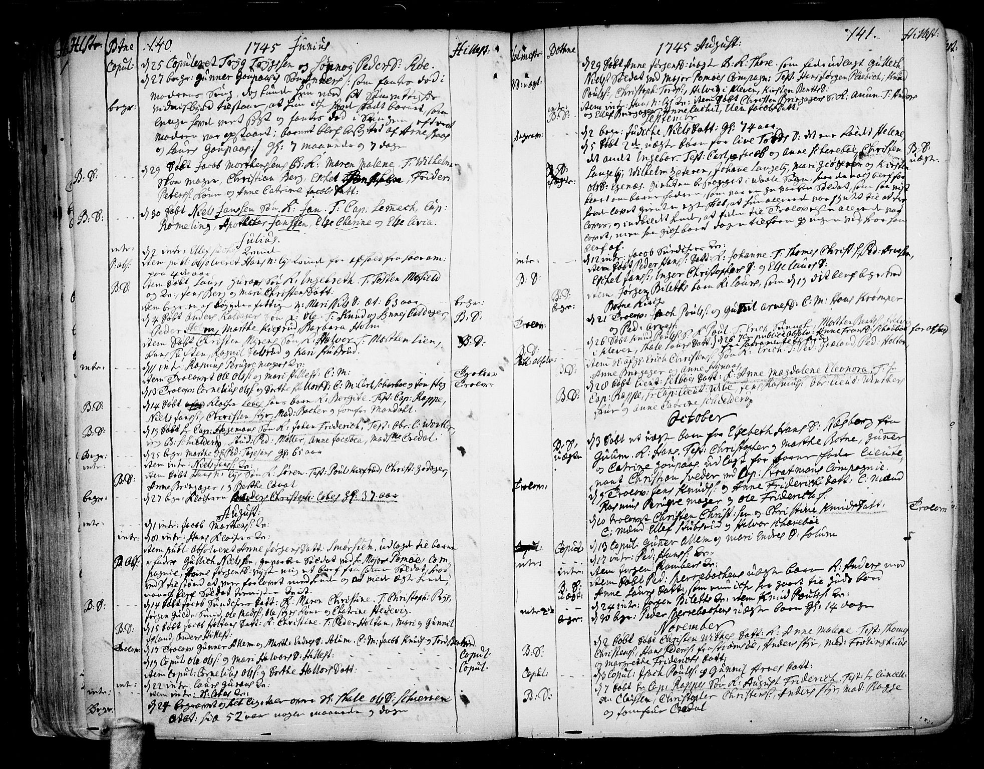 Botne kirkebøker, AV/SAKO-A-340/F/Fa/L0001a: Parish register (official) no. I 1A, 1707-1778, p. 140-141