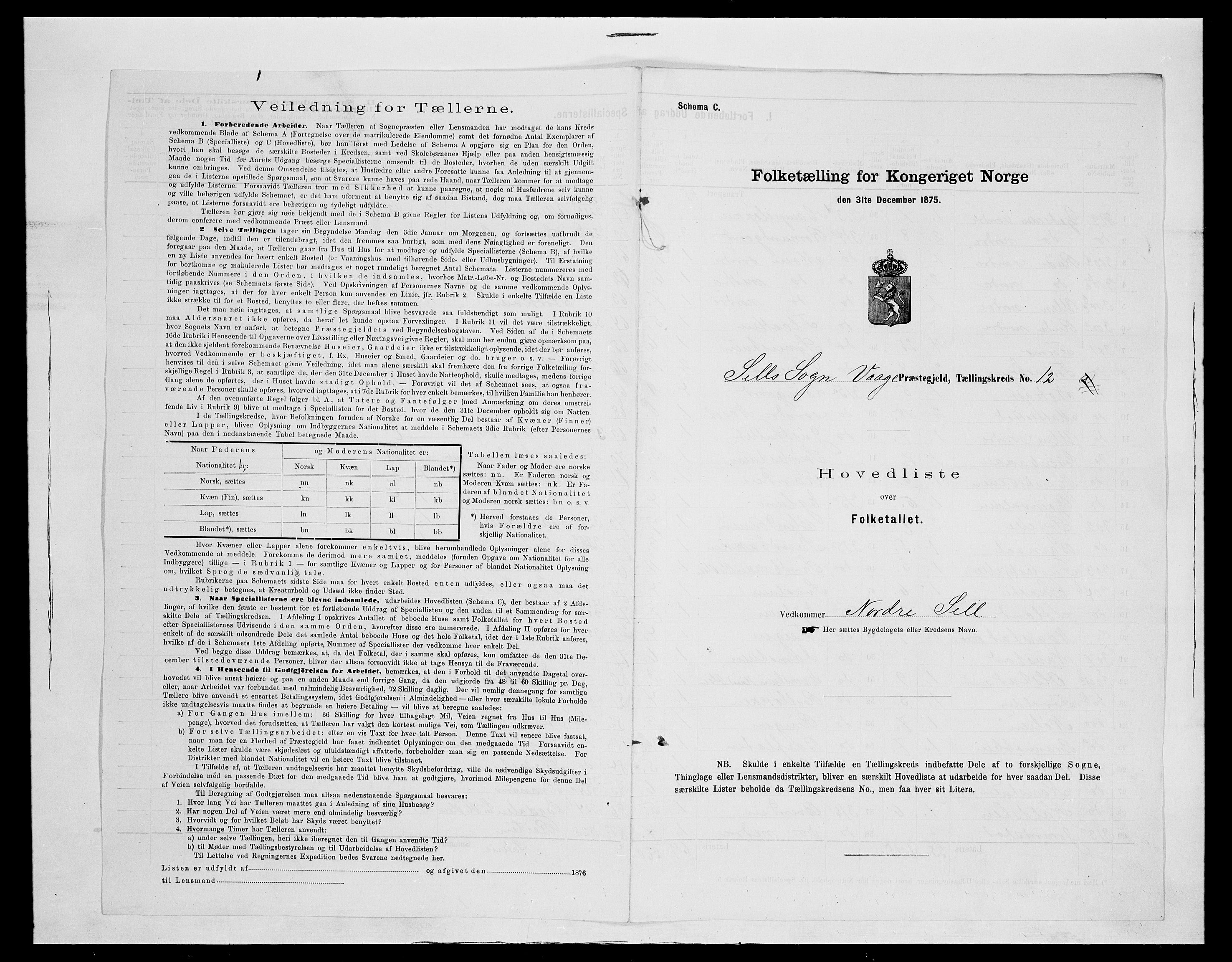 SAH, 1875 census for 0515P Vågå, 1875, p. 65