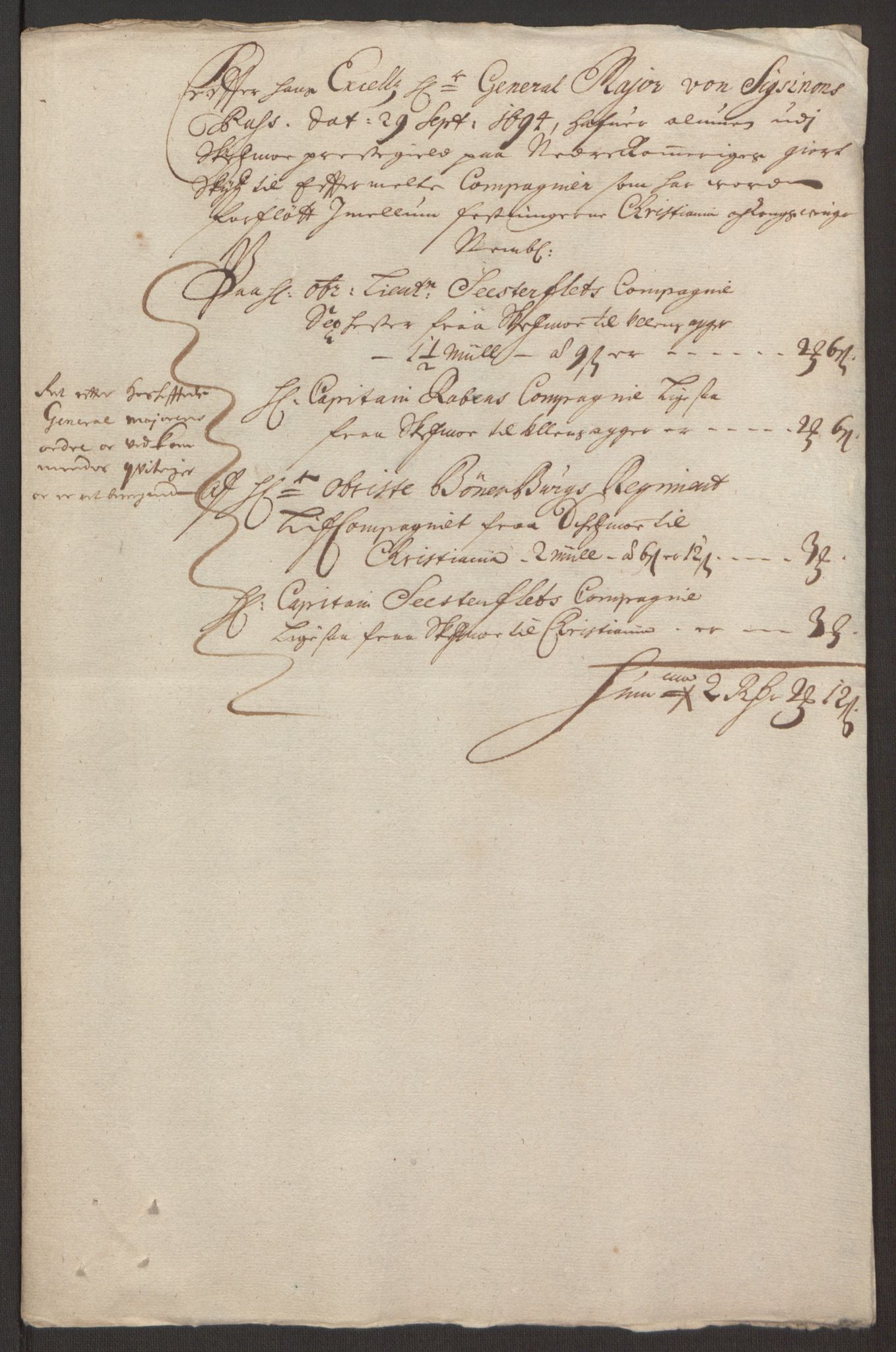 Rentekammeret inntil 1814, Reviderte regnskaper, Fogderegnskap, RA/EA-4092/R11/L0579: Fogderegnskap Nedre Romerike, 1694-1695, p. 227