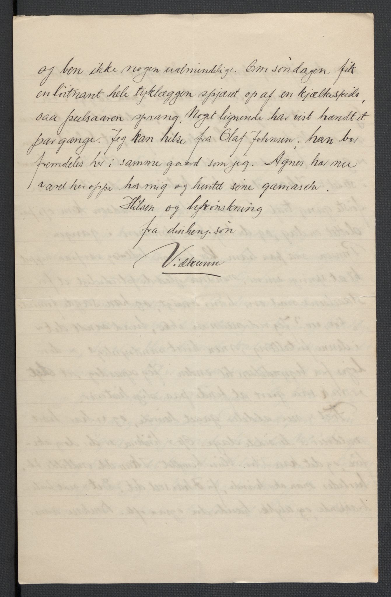 Quisling, Vidkun, AV/RA-PA-0750/K/L0001: Brev til og fra Vidkun Quisling samt til og fra andre medlemmer av familien Quisling, samt Vidkun Quislings karakterbøker, 1894-1929, p. 66