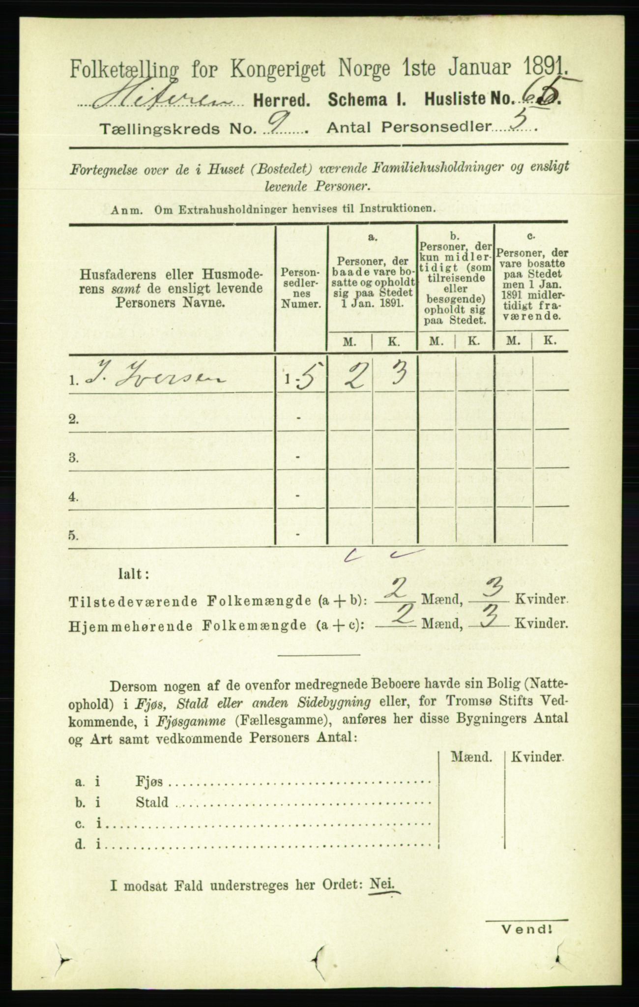 RA, 1891 census for 1617 Hitra, 1891, p. 1742