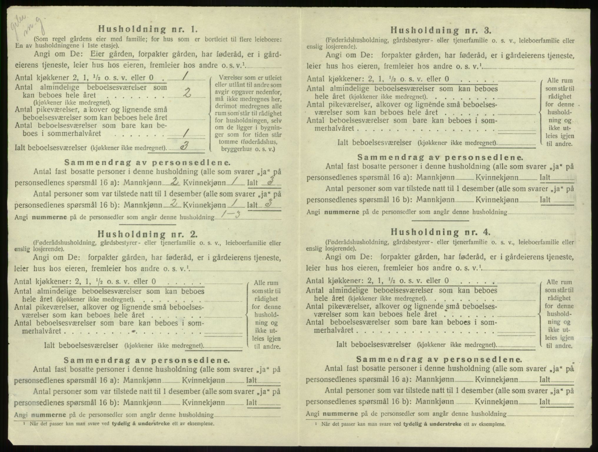 SAB, 1920 census for Naustdal, 1920, p. 68