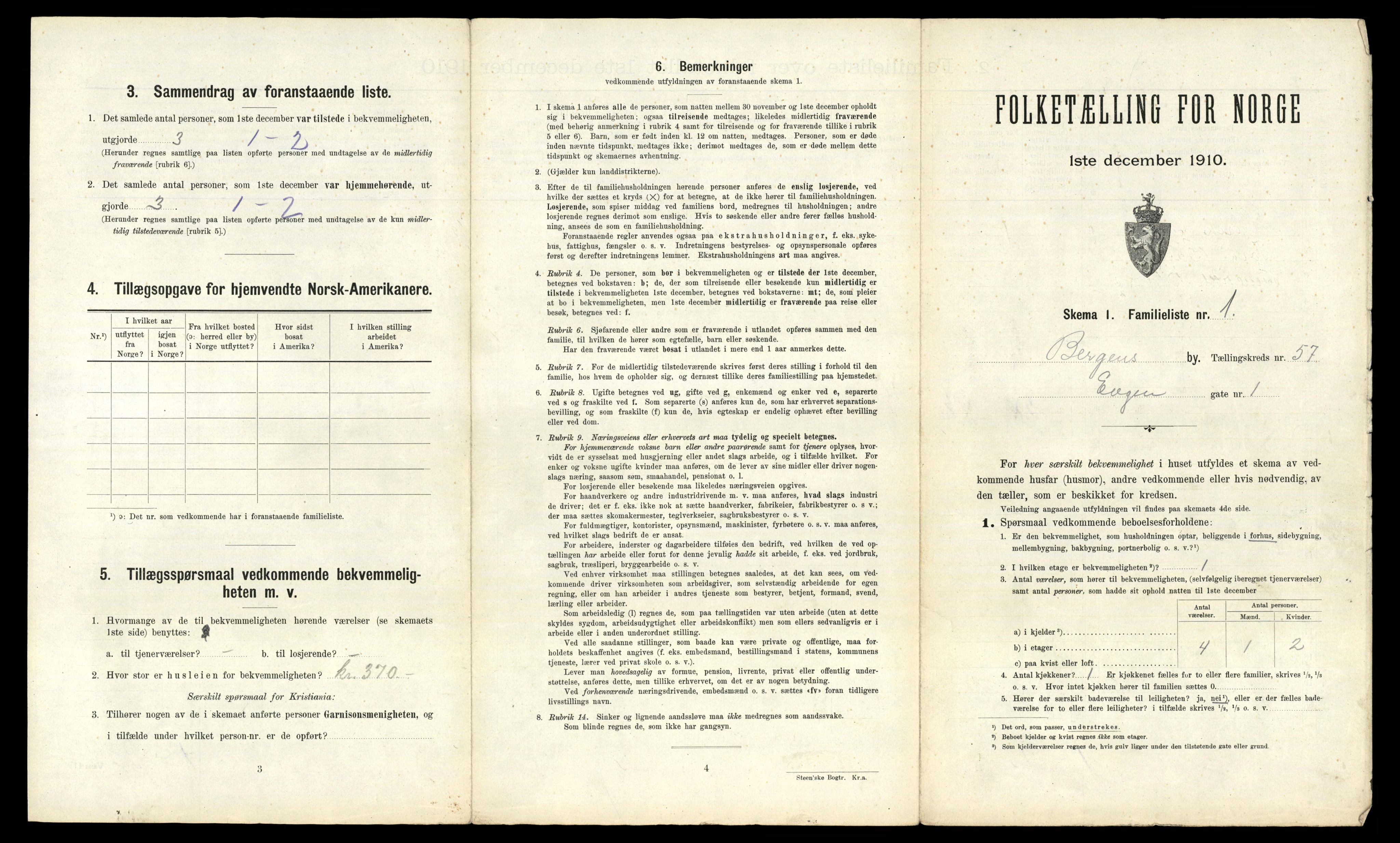 RA, 1910 census for Bergen, 1910, p. 19699