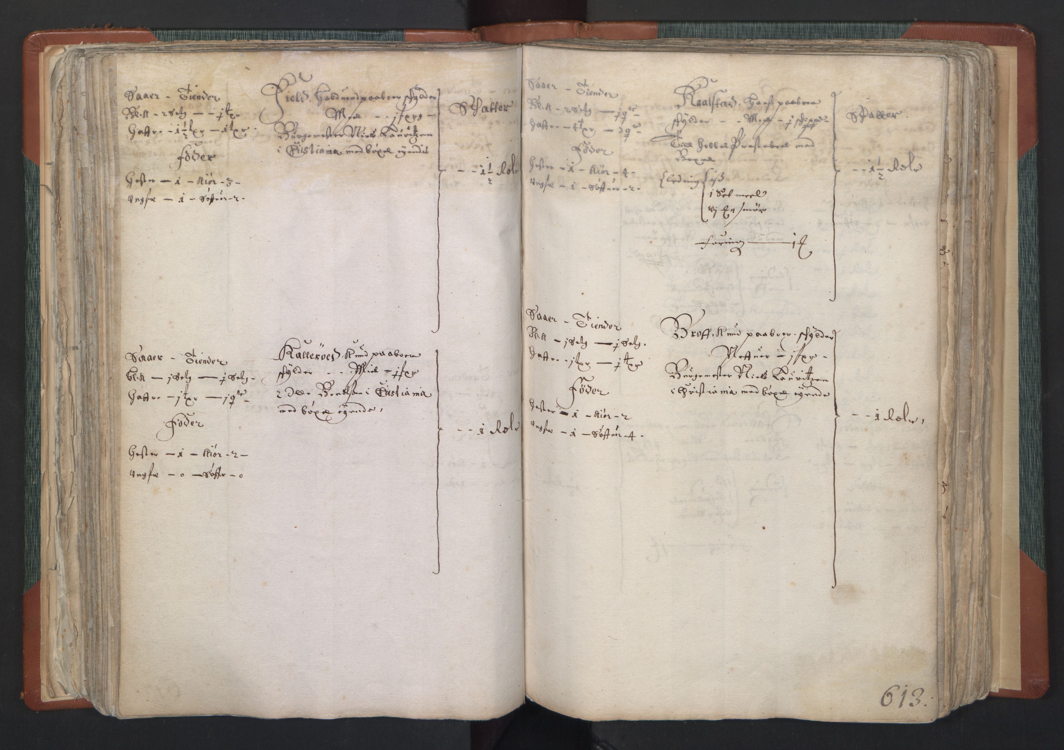 Rentekammeret inntil 1814, Realistisk ordnet avdeling, AV/RA-EA-4070/L/L0005: Kristiania lagdømme. Alminnelig jordebok med skatteligning for Marker og Follo len., 1661, p. 612b-613a