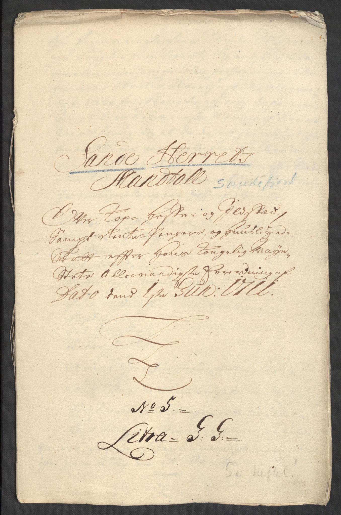 Rentekammeret inntil 1814, Reviderte regnskaper, Fogderegnskap, AV/RA-EA-4092/R33/L1983: Fogderegnskap Larvik grevskap, 1711, p. 192