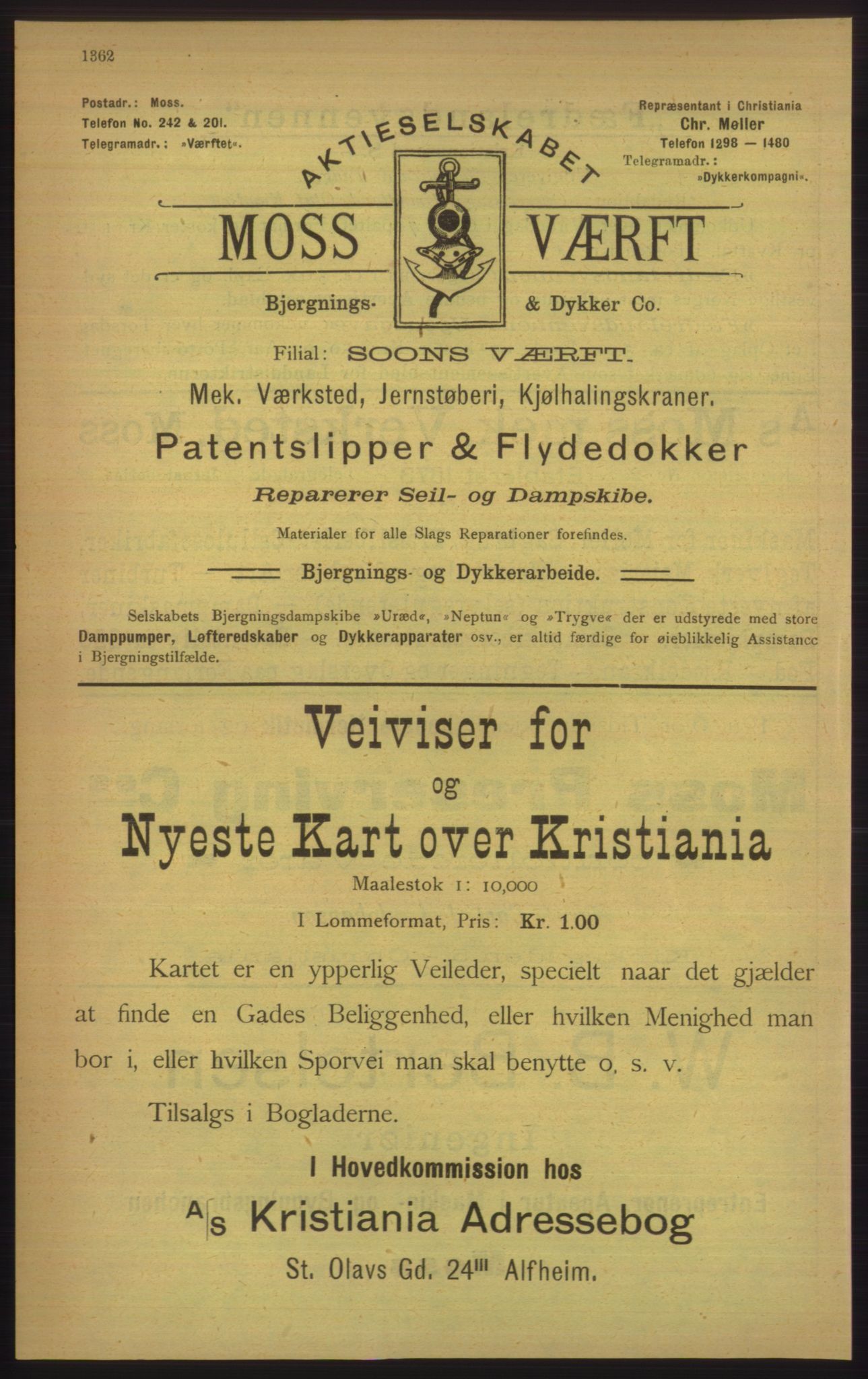 Kristiania/Oslo adressebok, PUBL/-, 1906, p. 1362