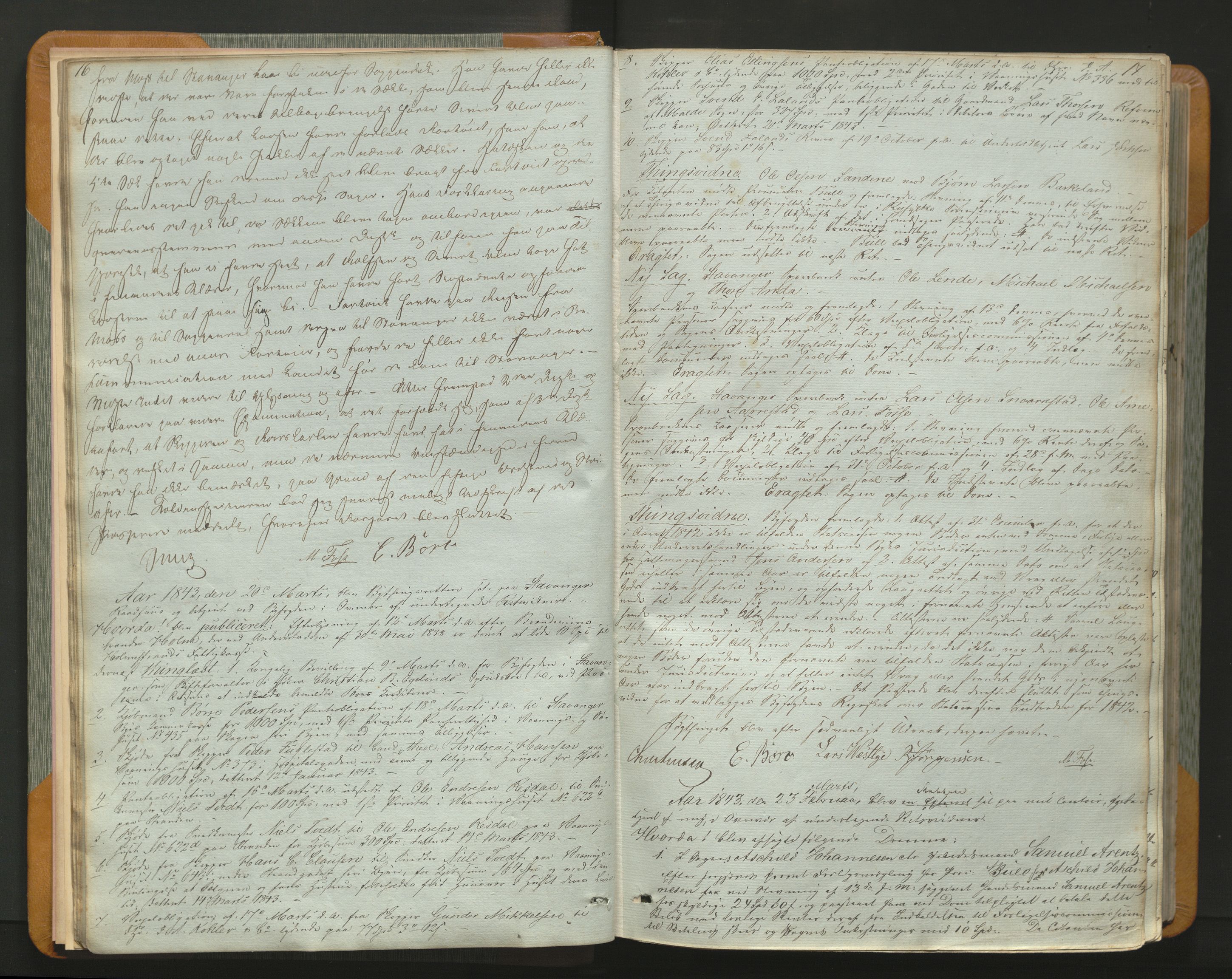 Stavanger byfogd, AV/SAST-A-101408/001/3/30/30BA/L0055: Bytingprotkoll, 1843-1847, p. 16-17