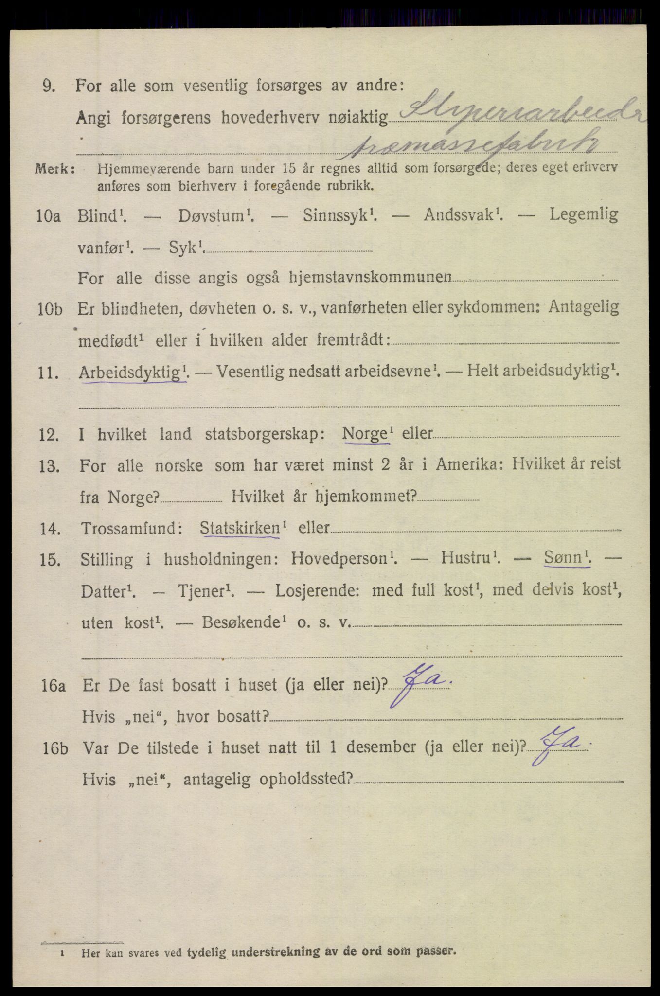 SAK, 1920 census for Øyestad, 1920, p. 4065