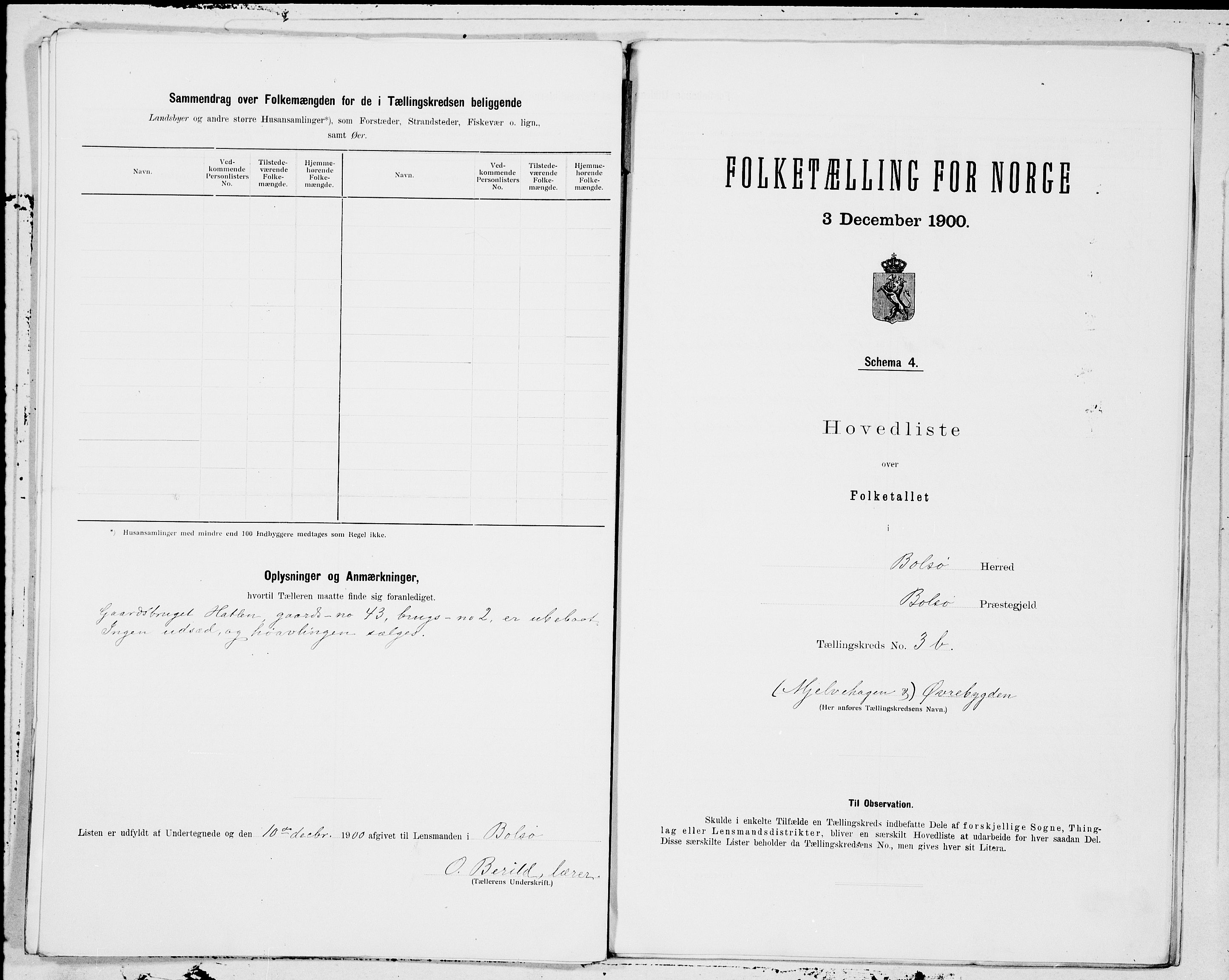SAT, 1900 census for Bolsøy, 1900, p. 12