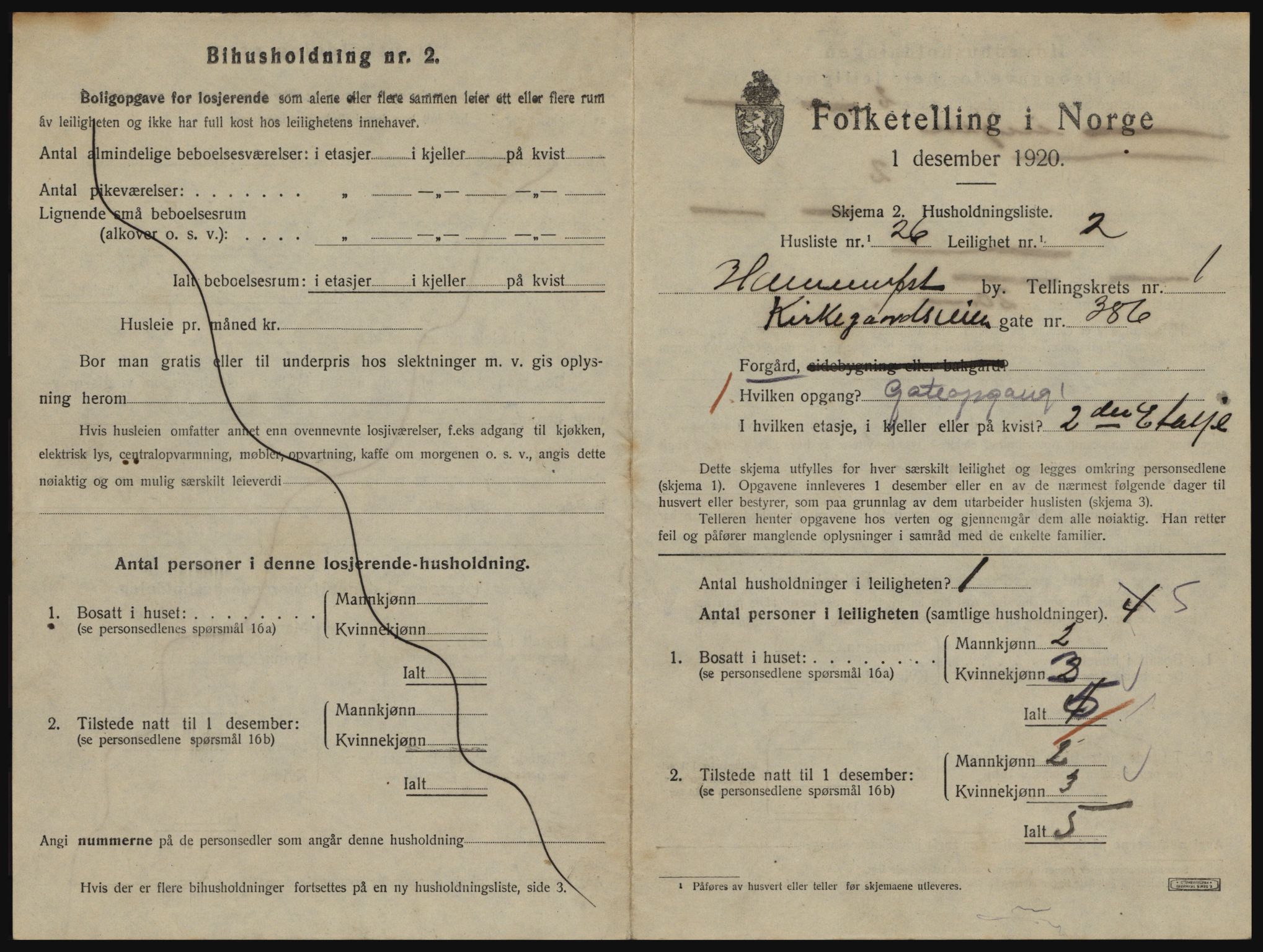 SATØ, 1920 census for Hammerfest, 1920, p. 1112