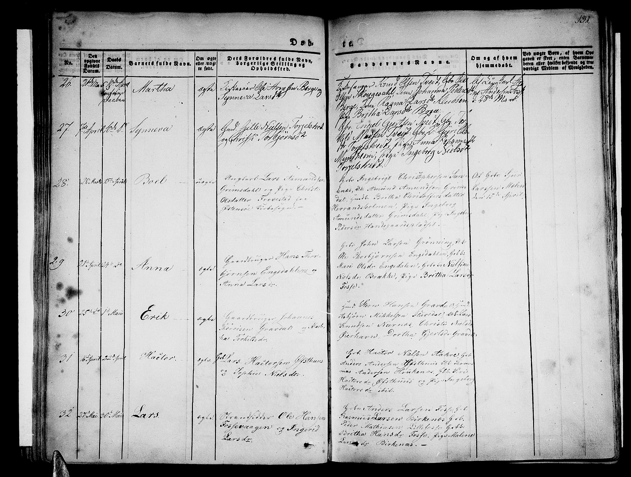 Strandebarm sokneprestembete, AV/SAB-A-78401/H/Haa: Parish register (official) no. A 6, 1826-1843, p. 132