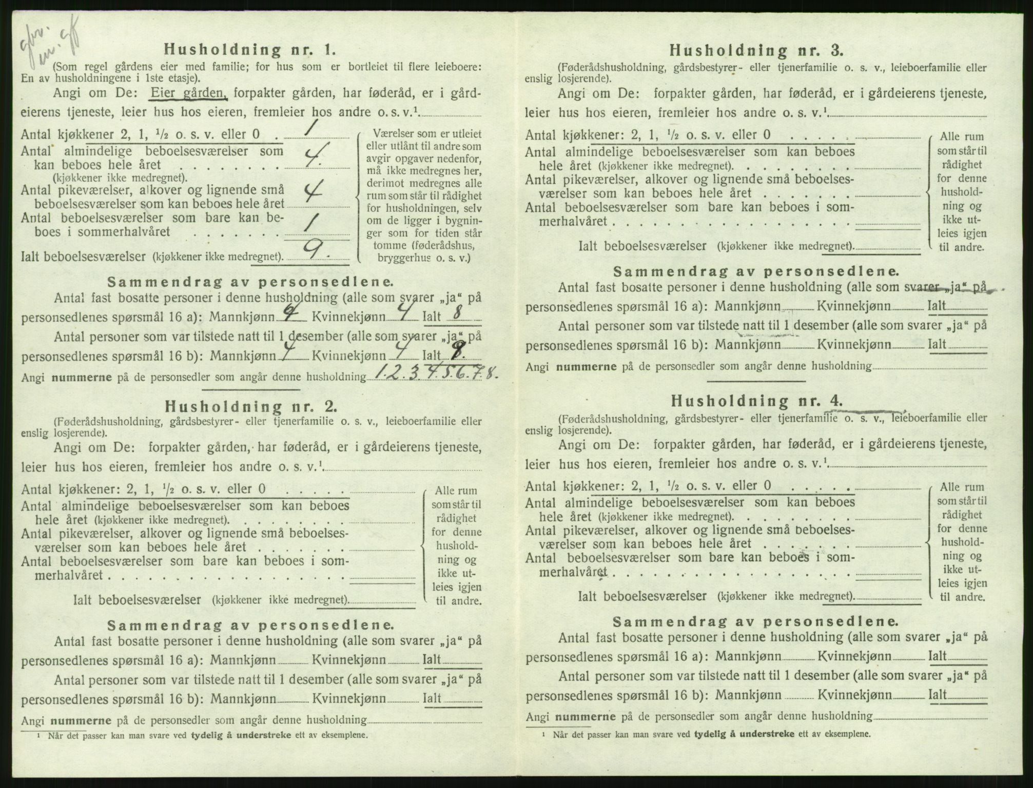 SAT, 1920 census for Halsa, 1920, p. 135