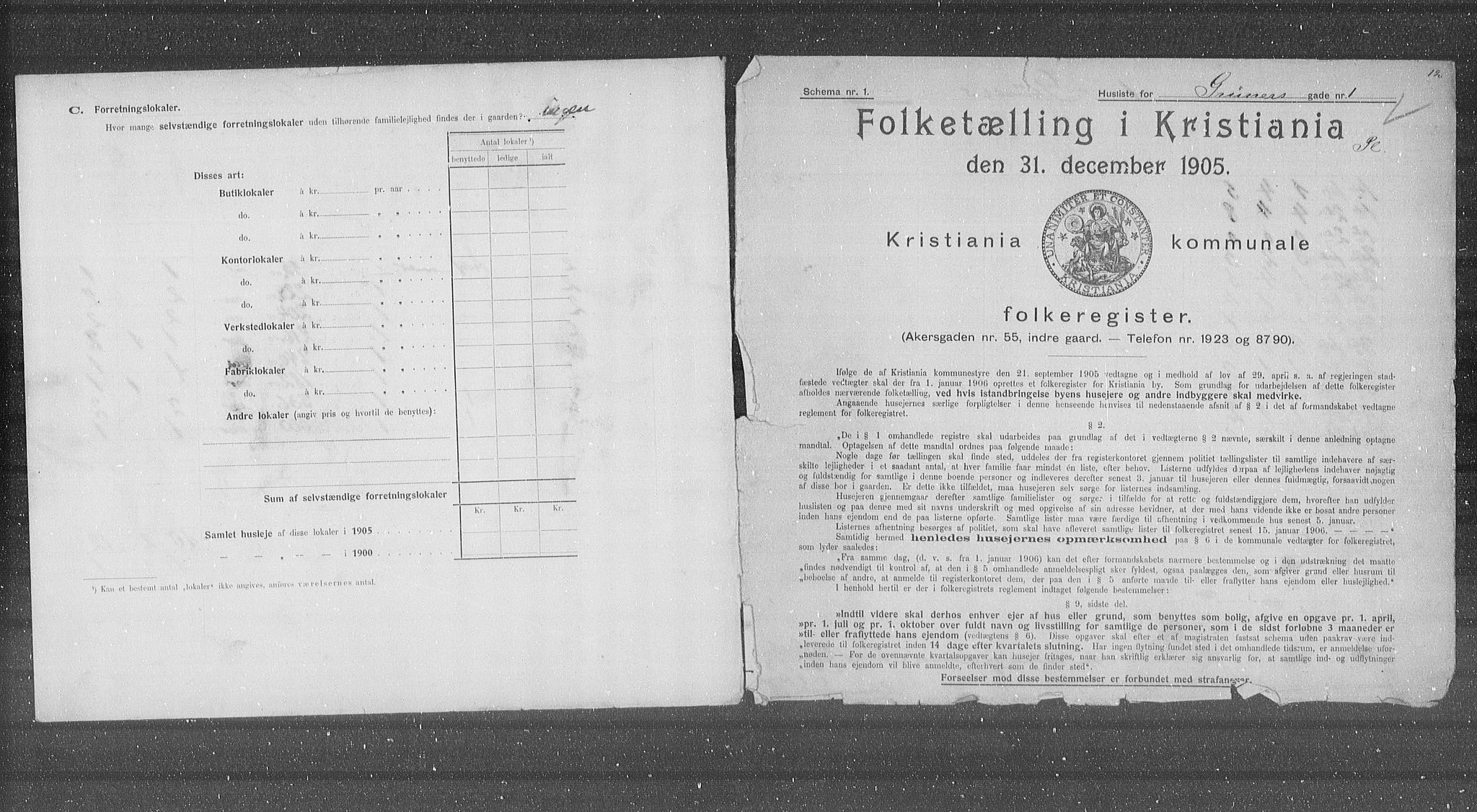 OBA, Municipal Census 1905 for Kristiania, 1905, p. 15862