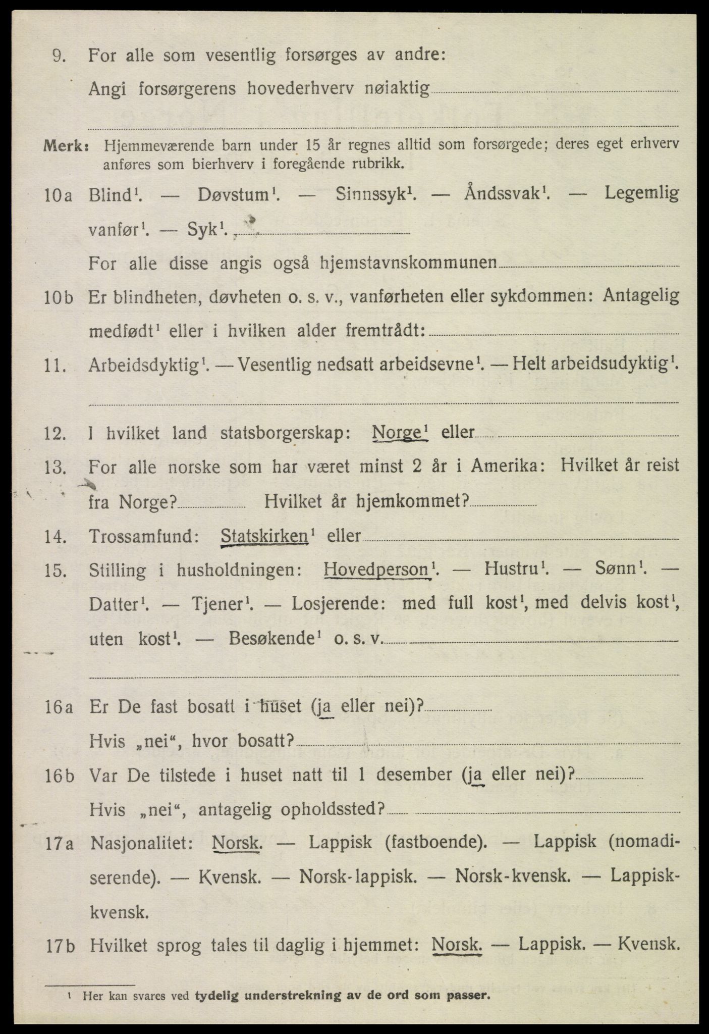 SAT, 1920 census for Grong, 1920, p. 6526